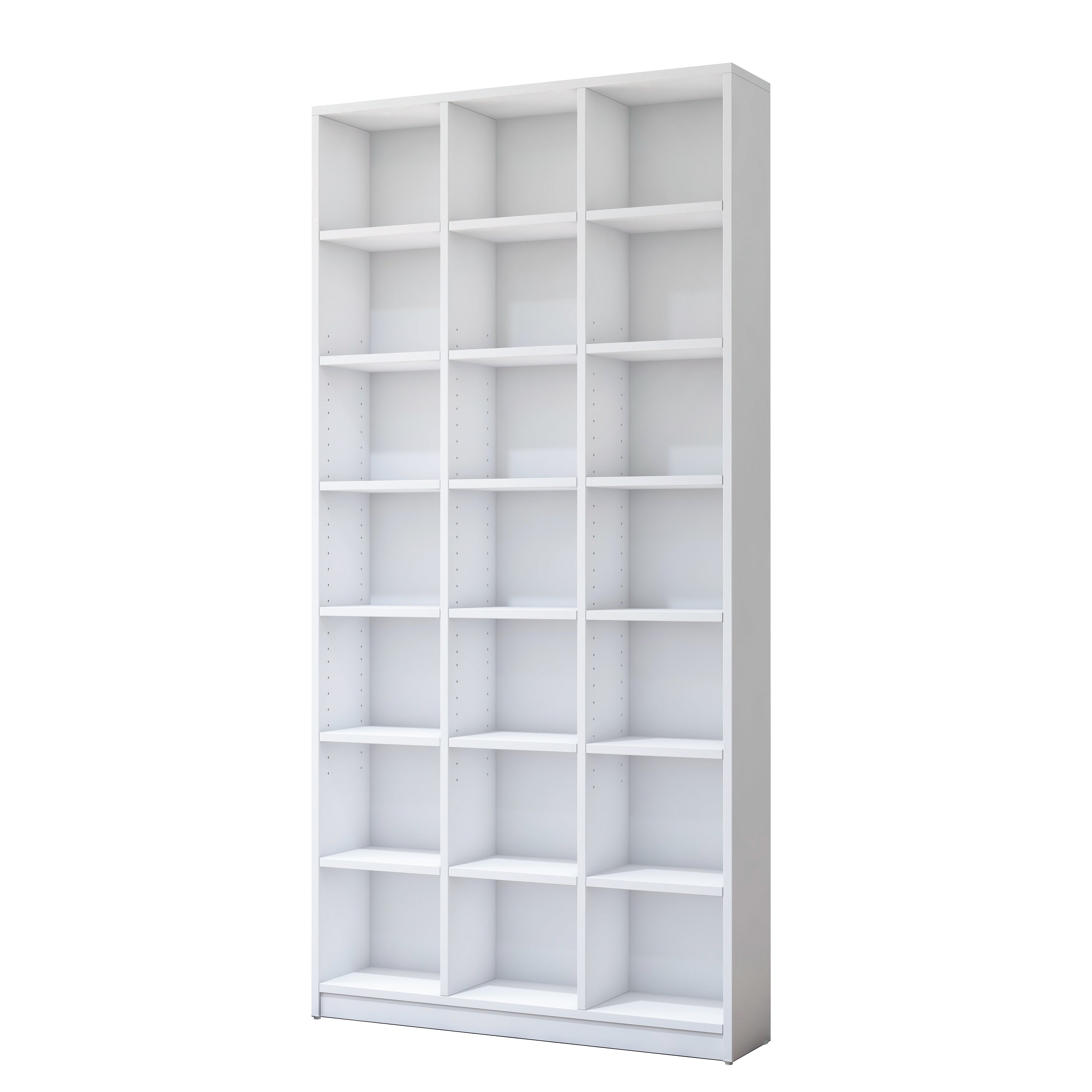 Rani HC128 Kitaplık 18 Raflı Çalışma Odası Kütüphane Modern Duvar Rafı Beyaz