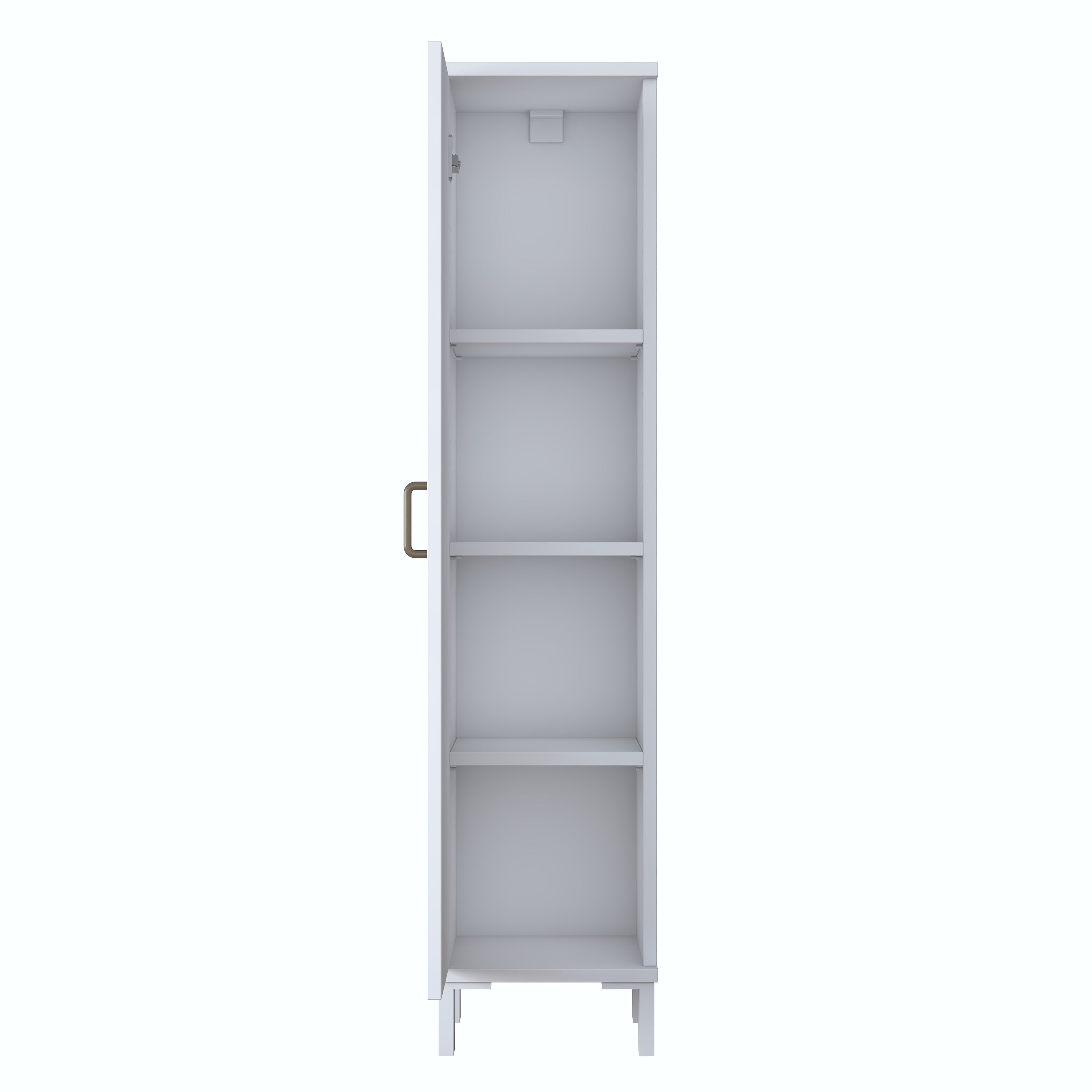 Rani KC110 Banyo Dolabı Tek Kapaklı 3 Raflı Çok Amaçlı Dolap Beyaz