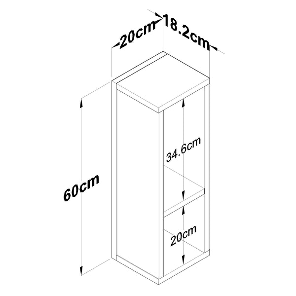 Rani AD108 Modern Gizli Bölmeli Sütun Yan Sehpa Traverten