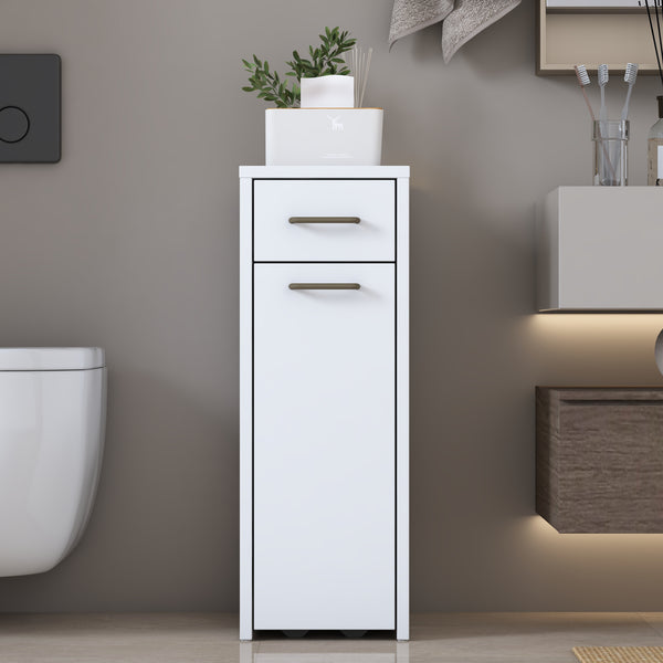 Rani KC107 Banyo Dolabı Tekerlekli  Çekmeceli Çok Amaçlı Dolap Beyaz