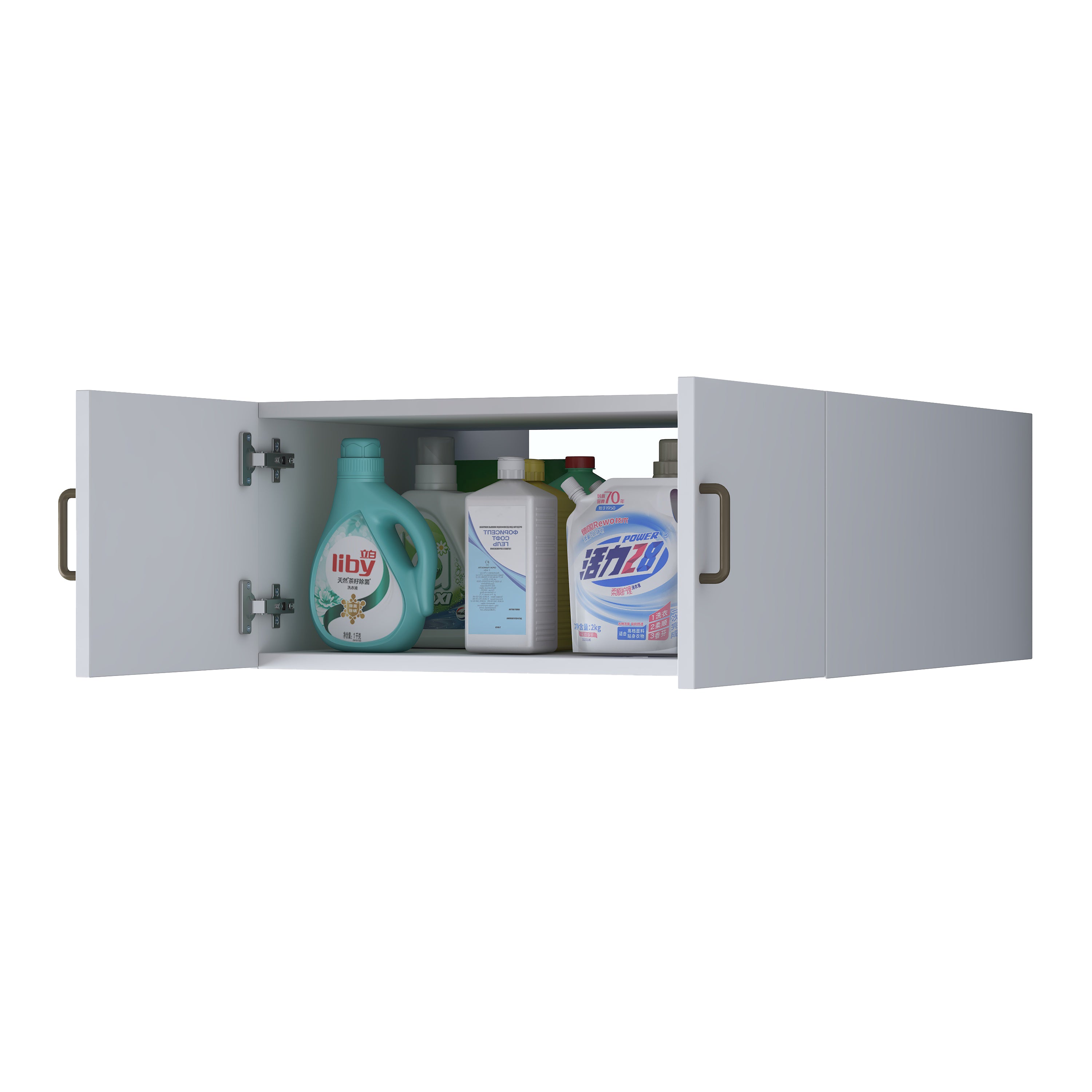 Rani KD128 Çamaşır Makinesi Dolabı 2 Kapaklı Üst Modül Beyaz