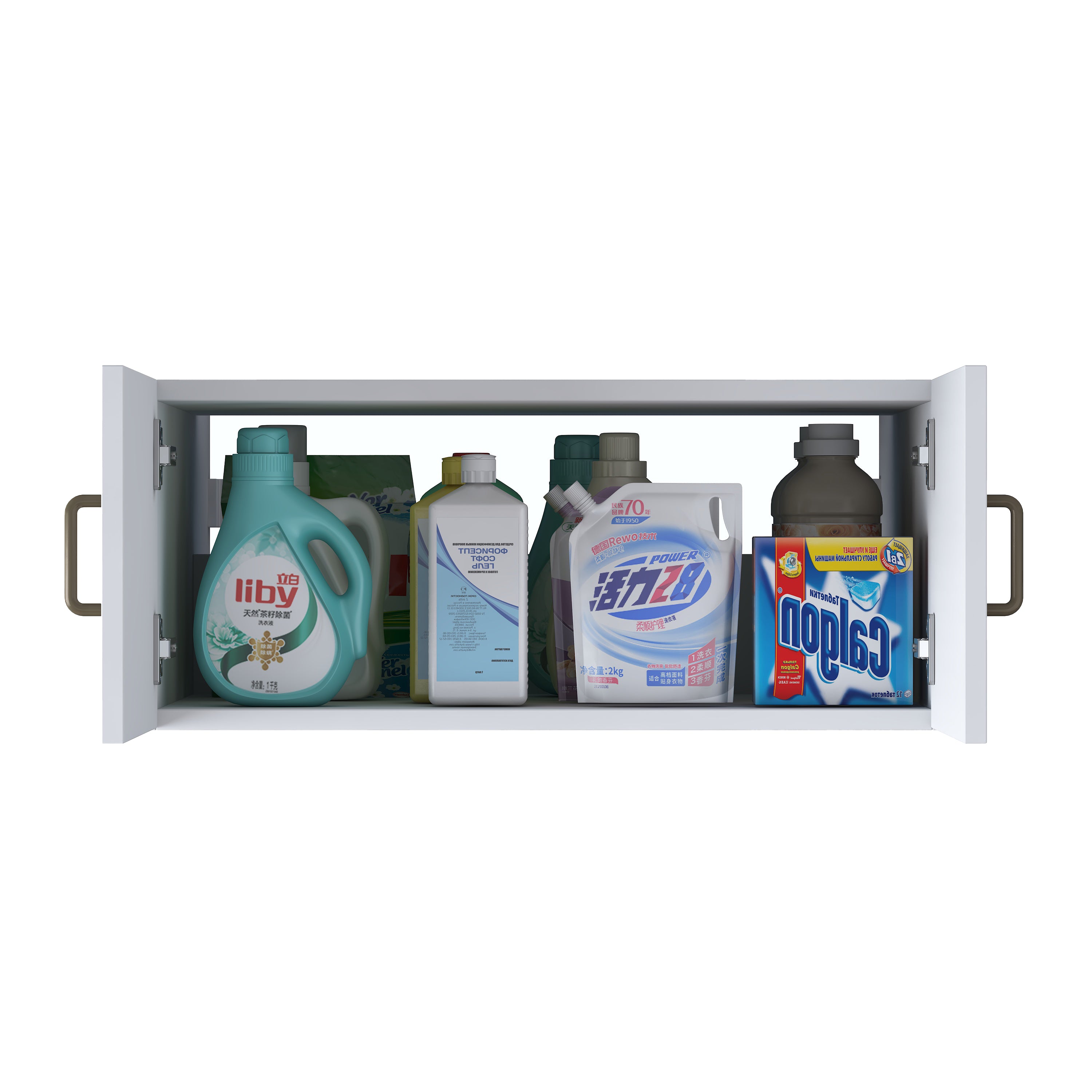 Rani KD128 Çamaşır Makinesi Dolabı 2 Kapaklı Üst Modül Beyaz