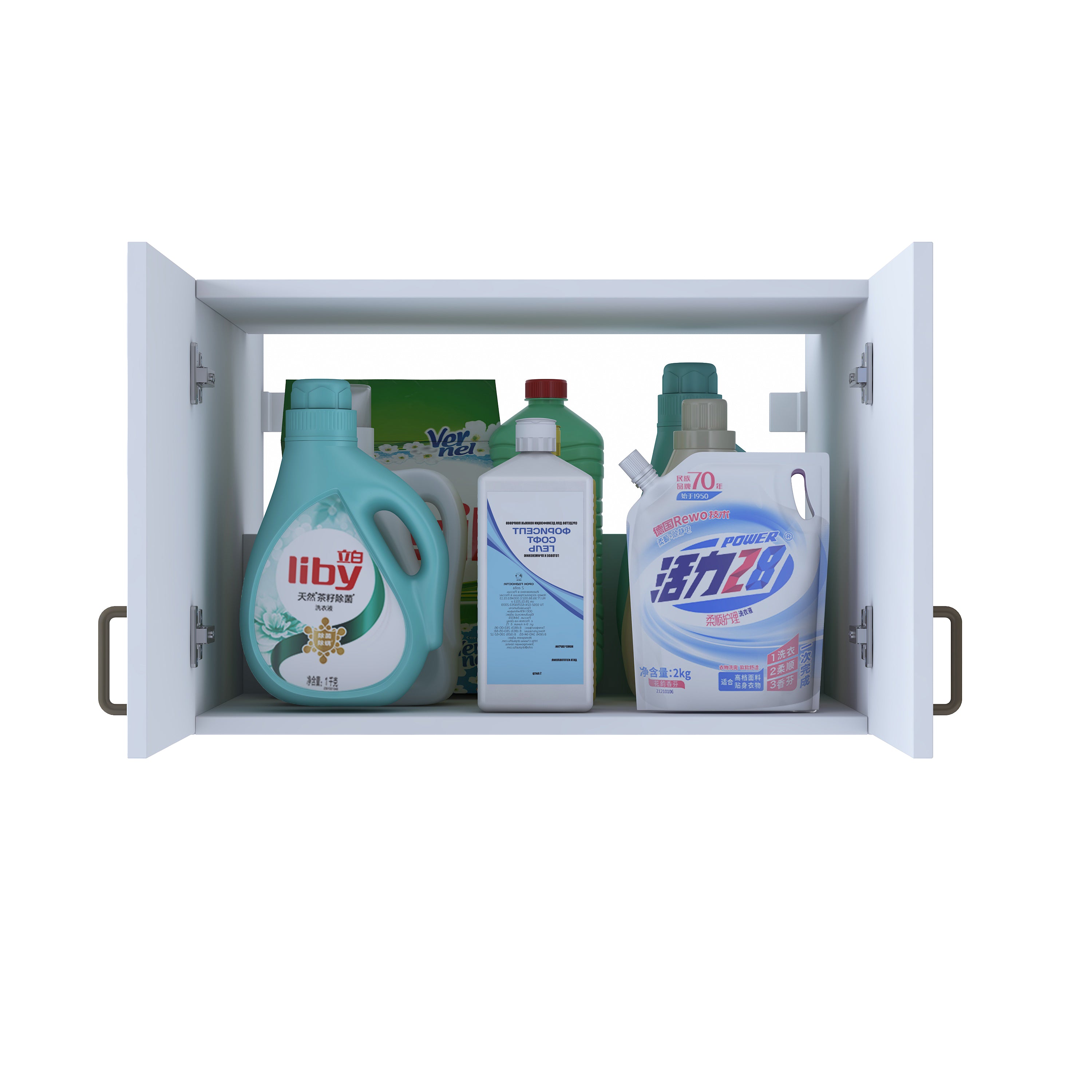 Rani KD129 Çamaşır Makinesi Dolabı 2 Kapaklı Üst Modül Beyaz