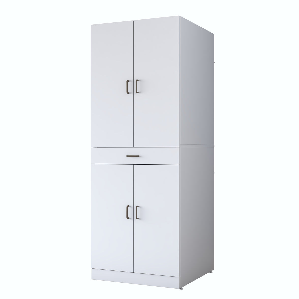 Rani KD127 Çamaşır Ve Kurutma Makinesi Dolabı 4 Kapaklı Çekmeceli Banyo Dolabı Beyaz