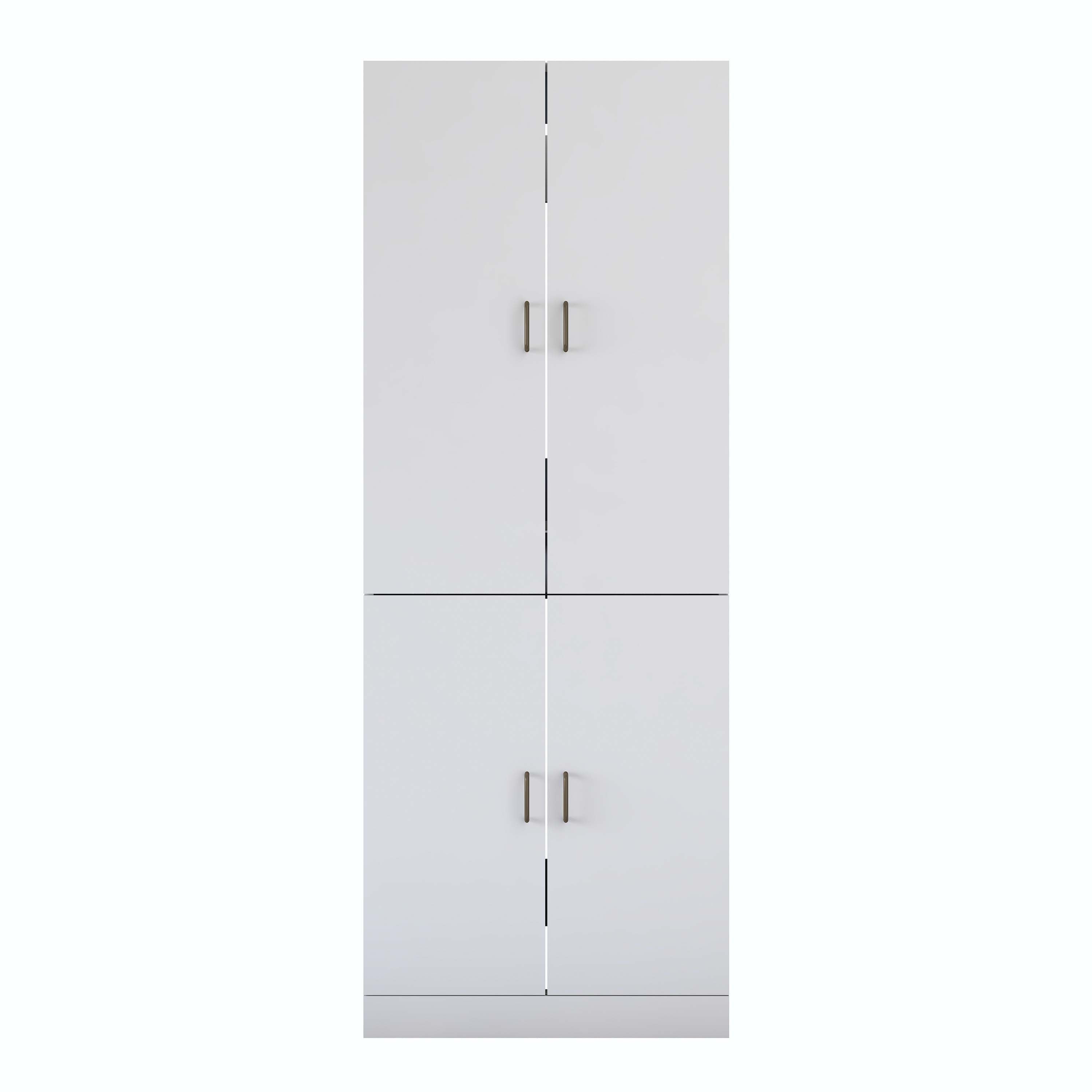 Rani KD126 Çamaşır Makinesi Dolabı 4 Kapaklı Çekmeceli Banyo Dolabı Beyaz
