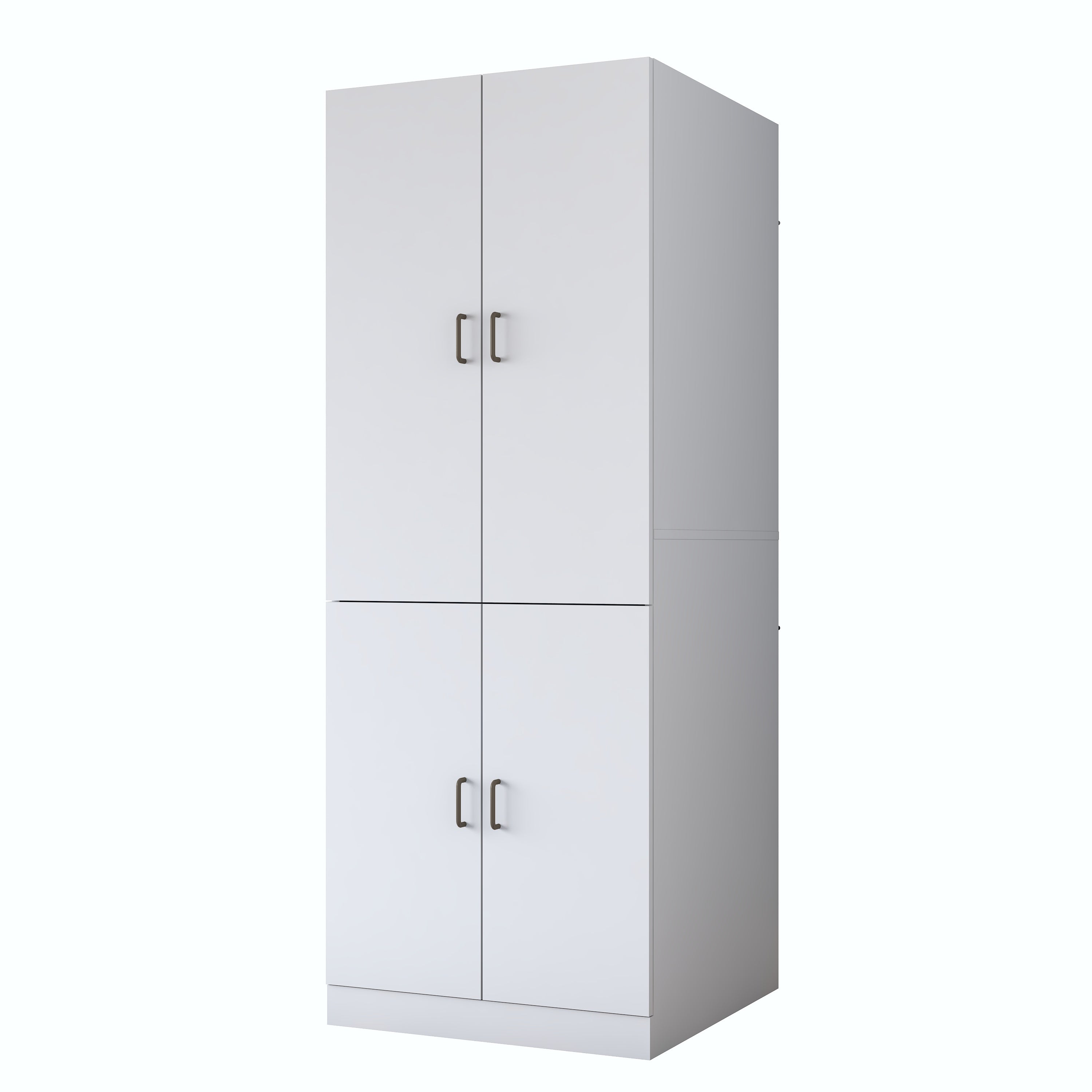 Rani KD126 Çamaşır Makinesi Dolabı 4 Kapaklı Çekmeceli Banyo Dolabı Beyaz