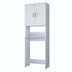 Rani KD139 Çamaşır Makinesi Dolabı 2 Kapaklı 2 Raflı Banyo Dolabı Beyaz