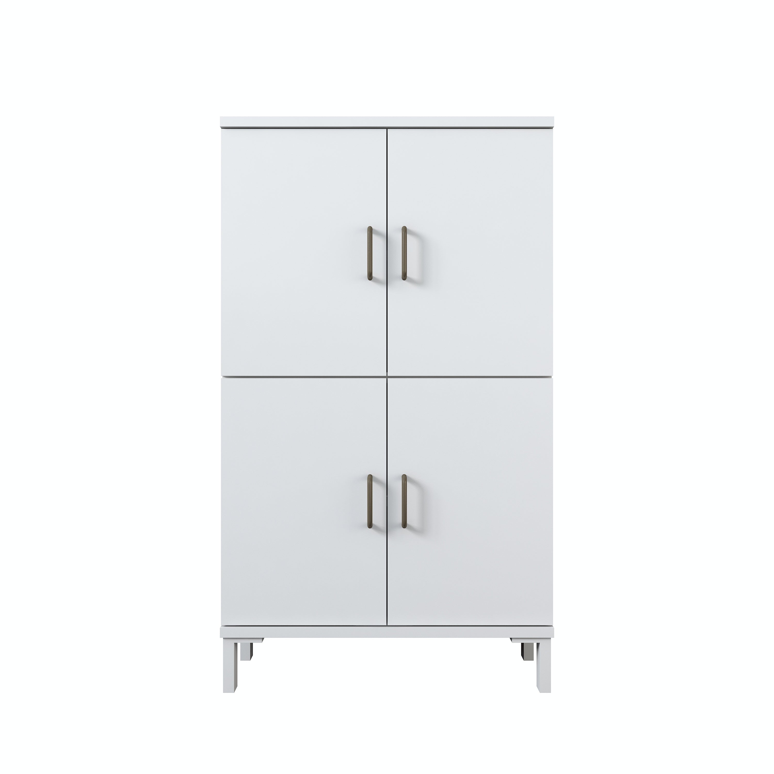 Rani KC116 Banyo Dolabı 4 Kapaklı 3 Raflı Çok Amaçlı Dolap Beyaz