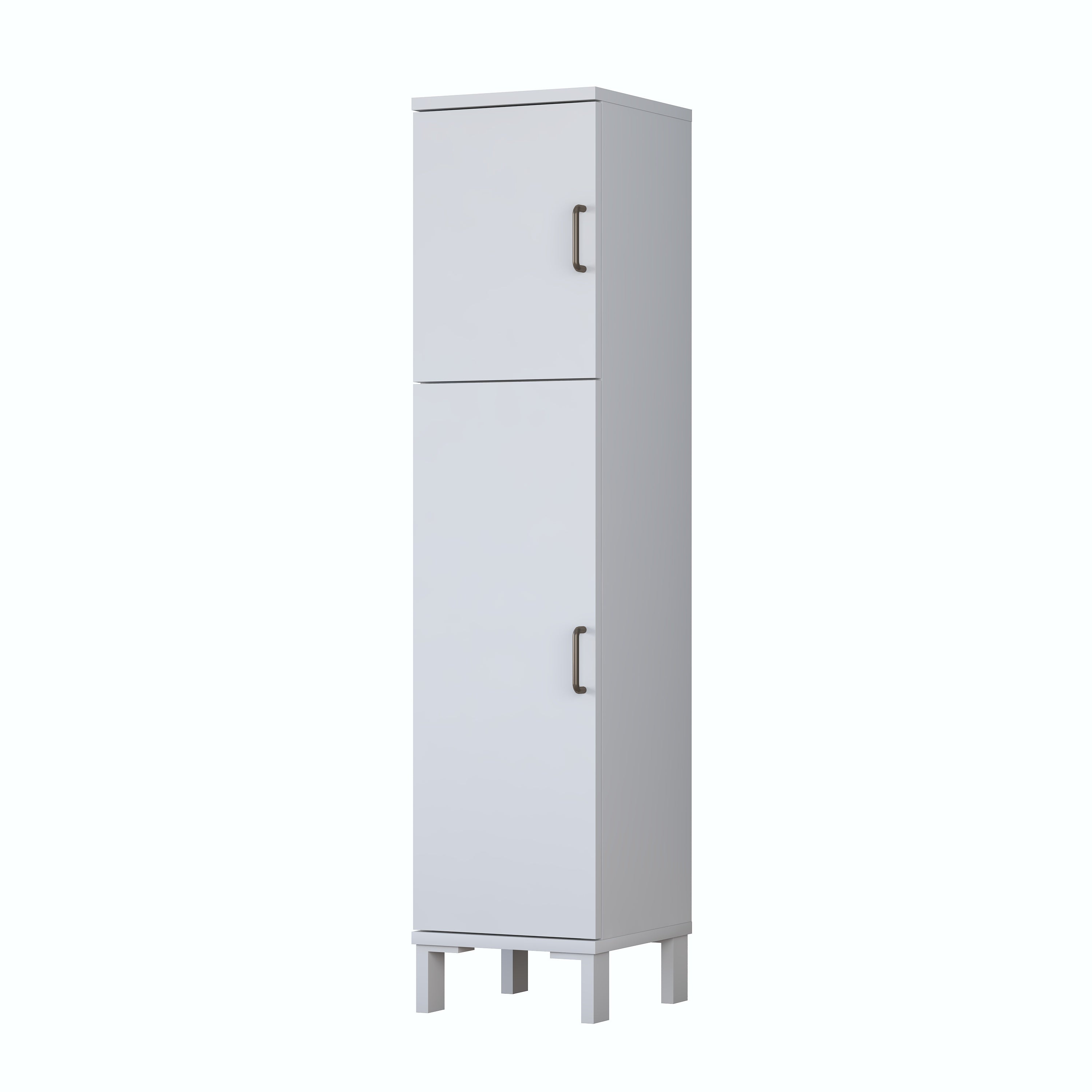 Rani KC115 Banyo Dolabı 2 Kapaklı 4 Raflı Çok Amaçlı Dolap Beyaz