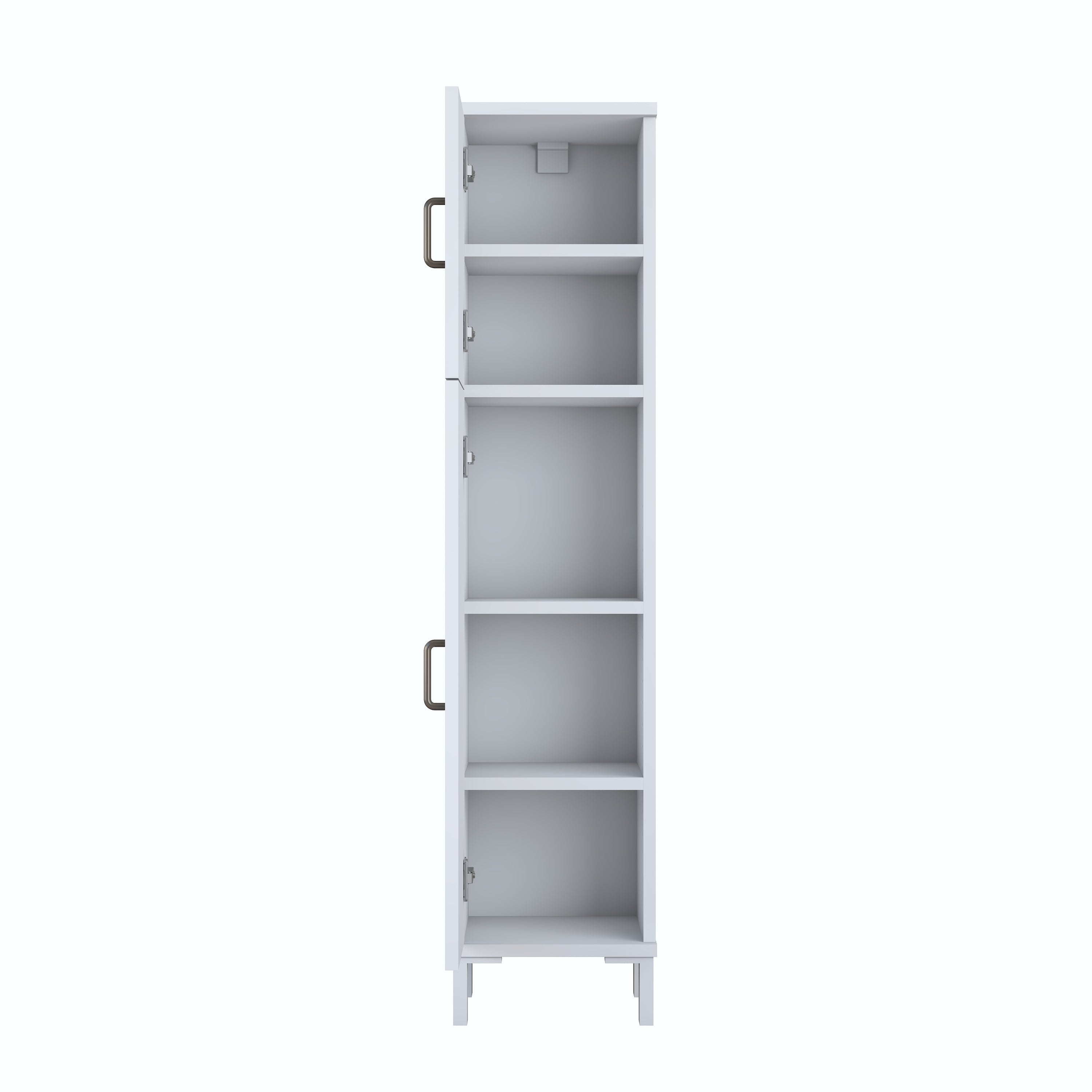 Rani KC115 Banyo Dolabı 2 Kapaklı 4 Raflı Çok Amaçlı Dolap Beyaz