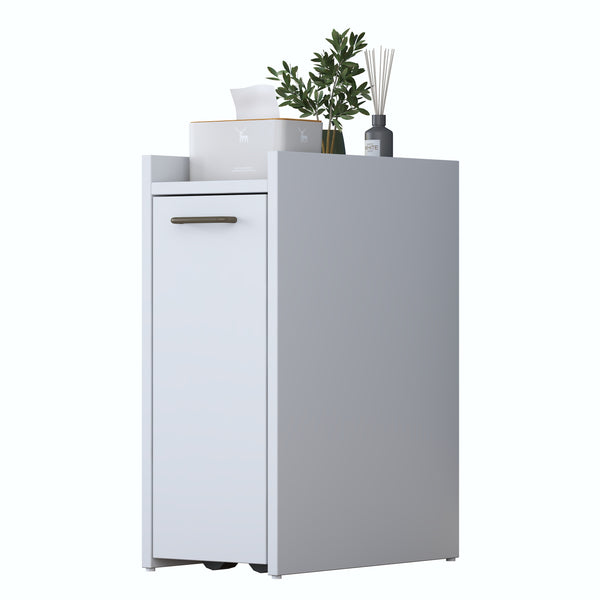 Rani KC108 Banyo Dolabı Tekerlekli Raflı Çekmeceli Çok Amaçlı Dolap Beyaz