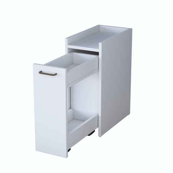 Rani KC108 Banyo Dolabı Tekerlekli Raflı Çekmeceli Çok Amaçlı Dolap Beyaz