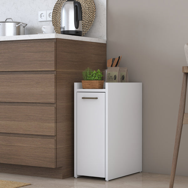 Rani KC108 Banyo Dolabı Tekerlekli Raflı Çekmeceli Çok Amaçlı Dolap Beyaz