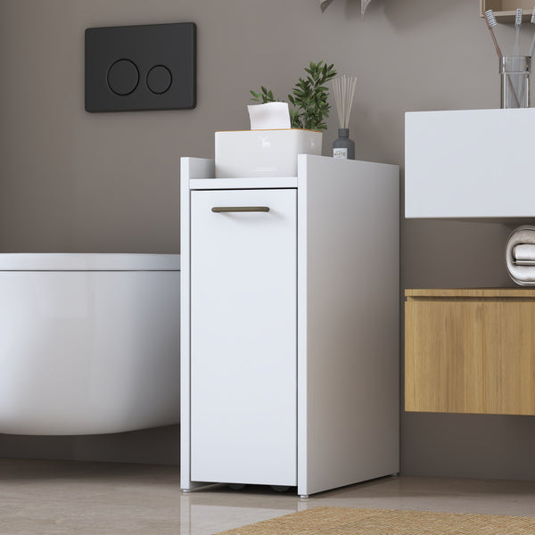 Rani KC108 Banyo Dolabı Tekerlekli Raflı Çekmeceli Çok Amaçlı Dolap Beyaz