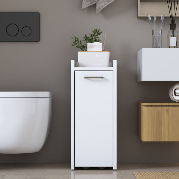 Rani KC108 Banyo Dolabı Tekerlekli Raflı Çekmeceli Çok Amaçlı Dolap Beyaz