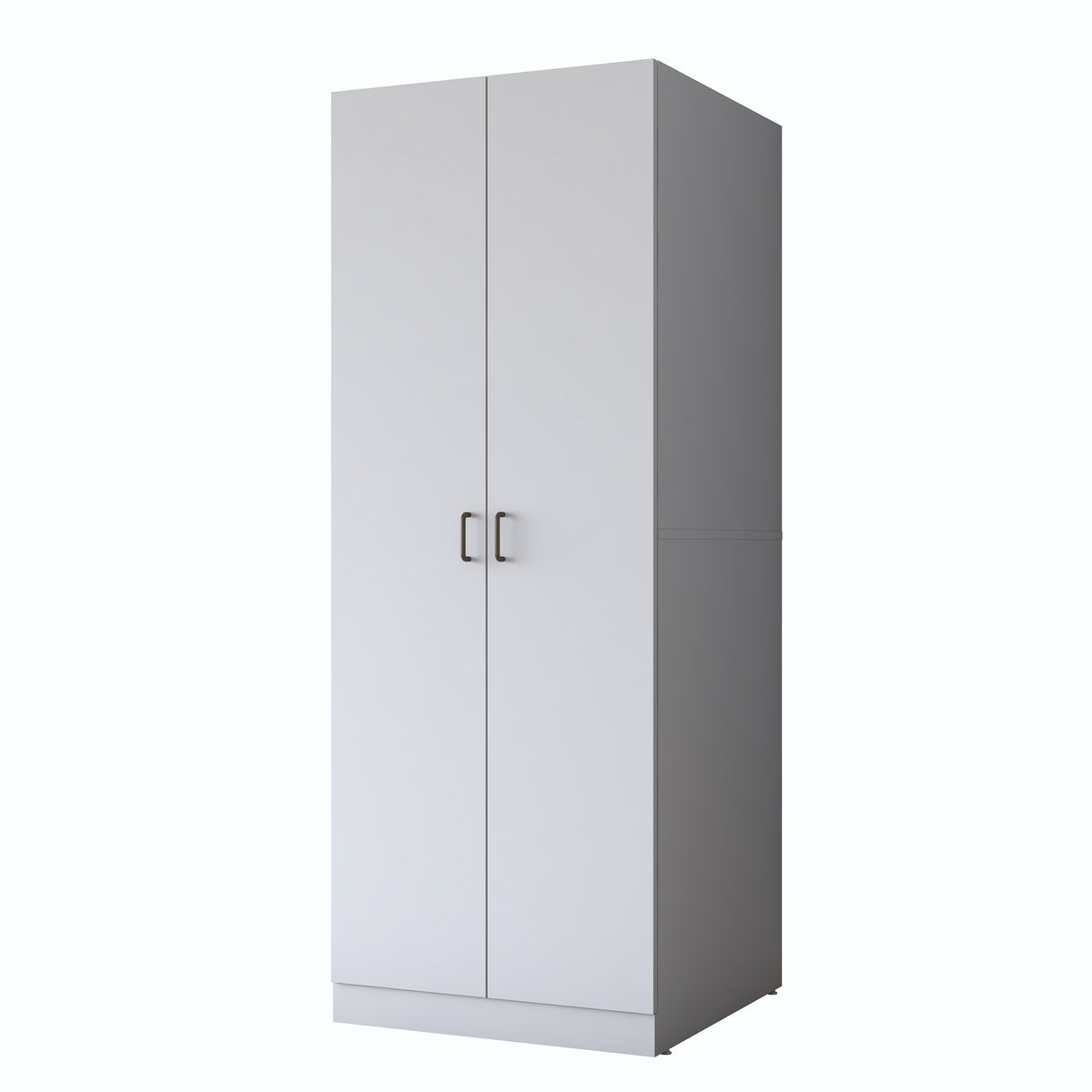 Rani KD125 Çamaşır Makinesi Dolabı 2 Kapaklı Raflı Çekmeceli Banyo Dolabı Beyaz