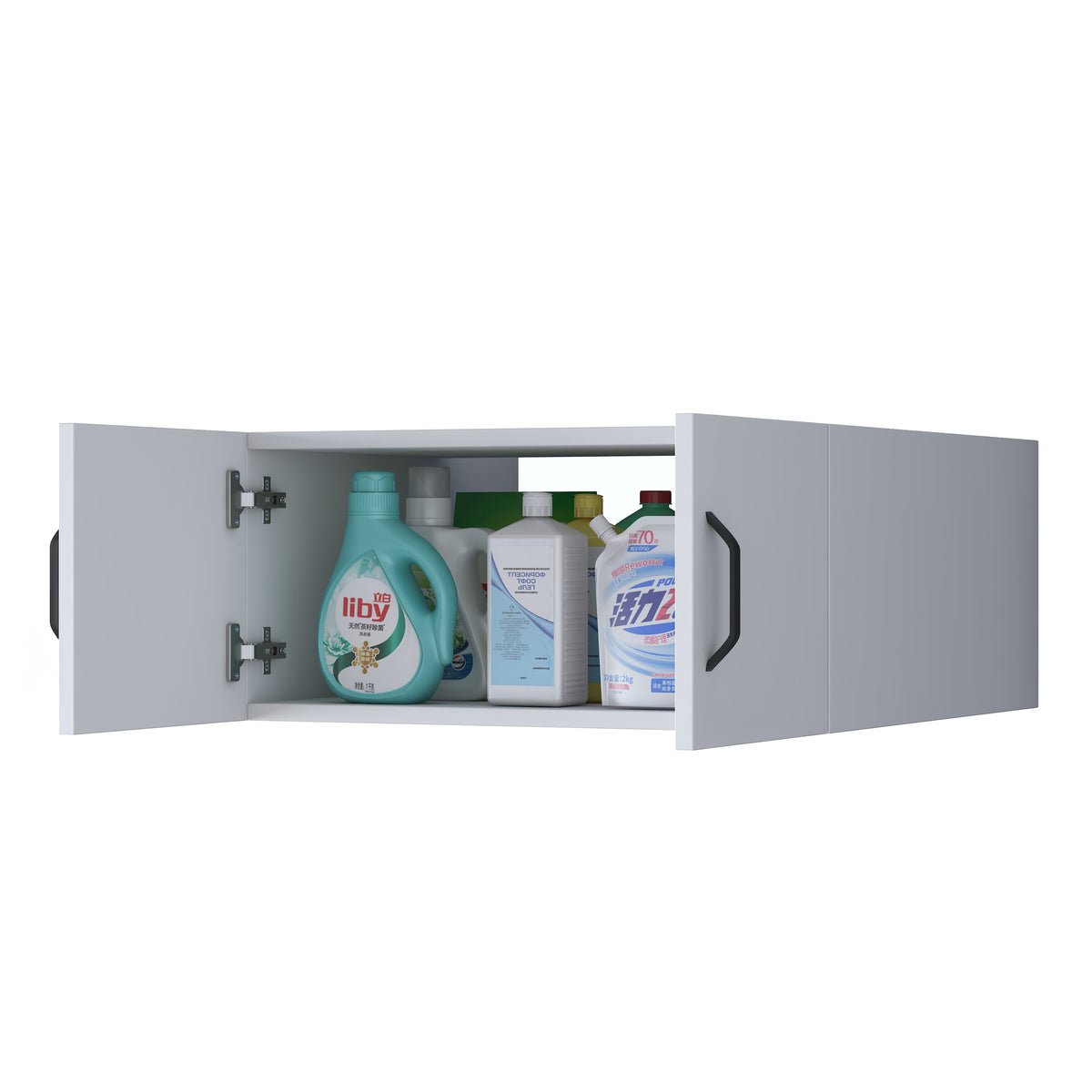 Rani KD124 Çamaşır Makinesi Dolabı 2 Kapaklı Üst Modül Beyaz
