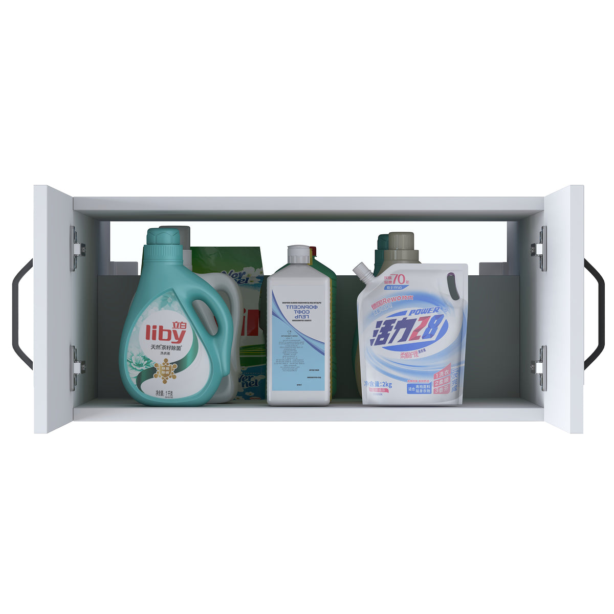 Rani KD124 Çamaşır Makinesi Dolabı 2 Kapaklı Üst Modül Beyaz