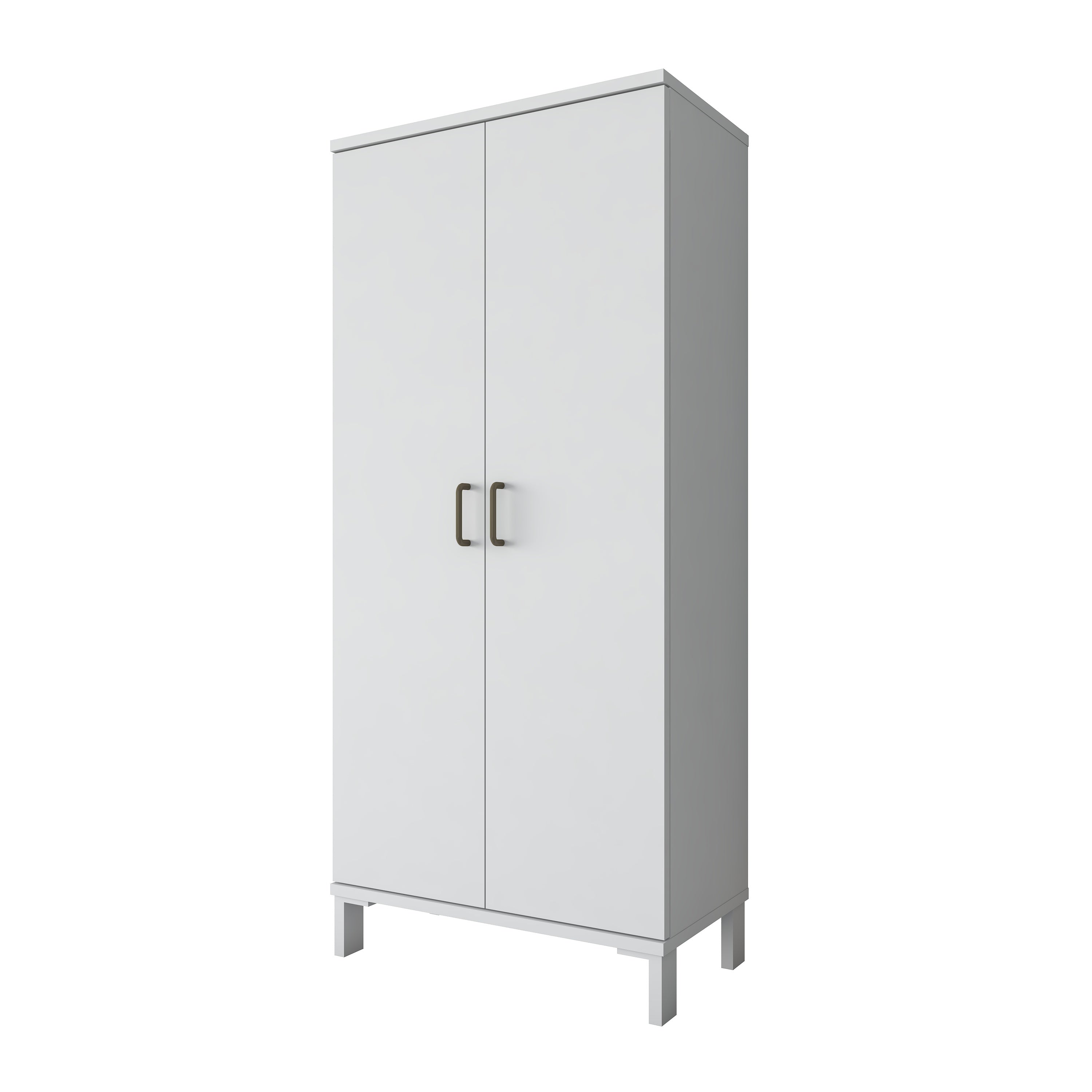 Rani KC114 Banyo Dolabı 2 Kapaklı 3 Raflı Çok Amaçlı Dolap Beyaz
