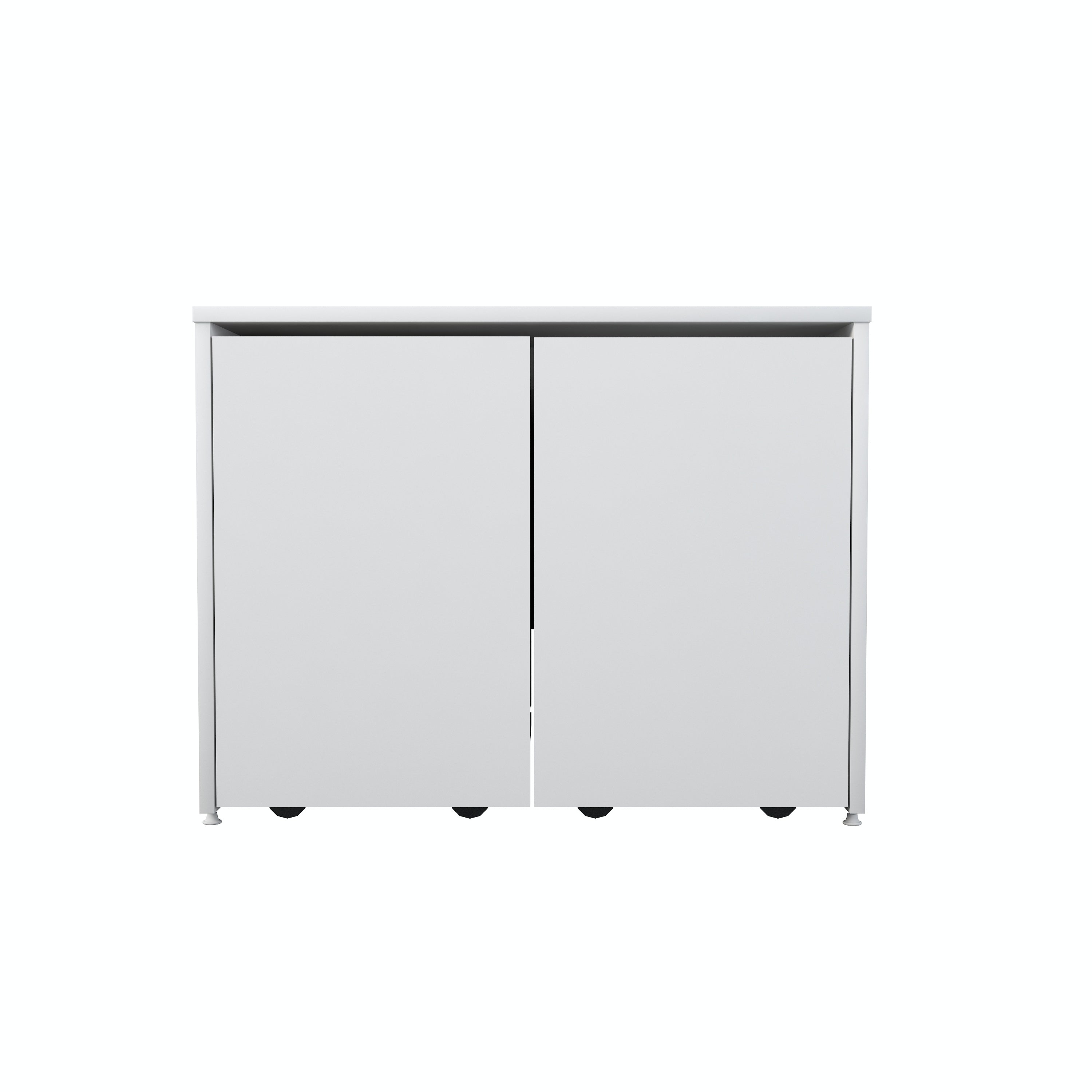 Rani KC117 Tekerlekli Kirli Çamaşır Dolabı 2 Bölmeli Banyo Dolabı Beyaz