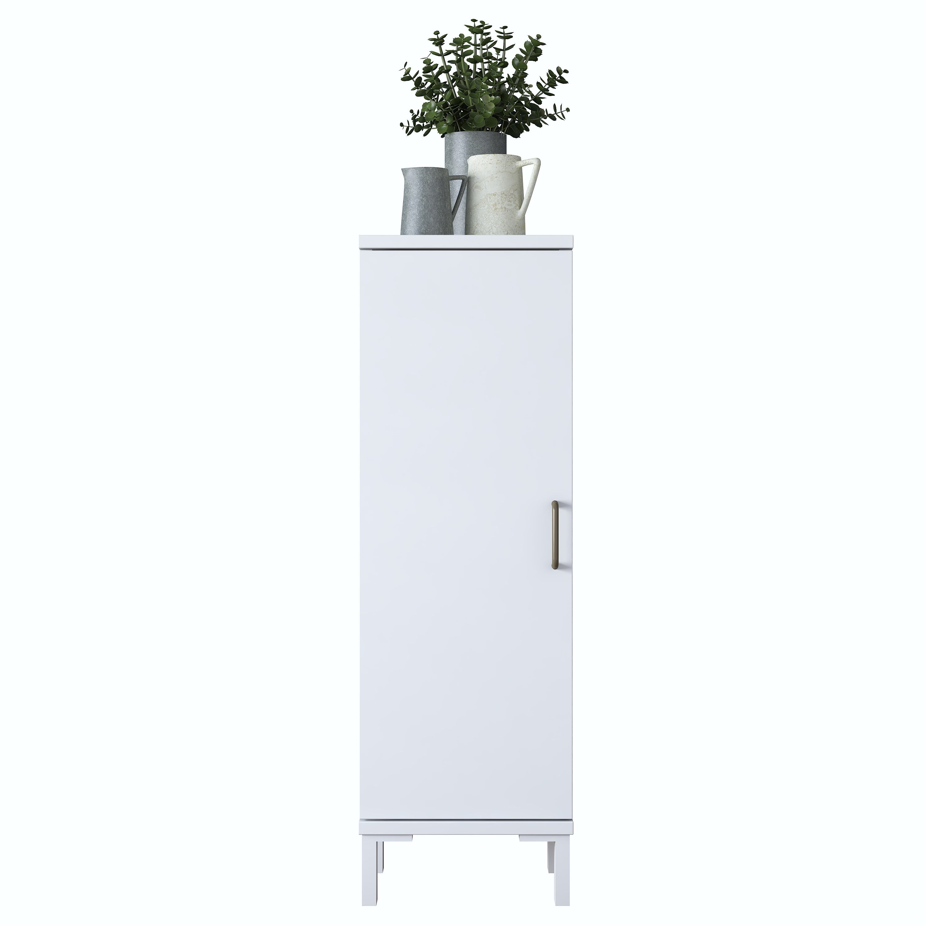 Rani KC109 Banyo Dolabı Tek Kapaklı 2 Raflı Çok Amaçlı Dolap Beyaz