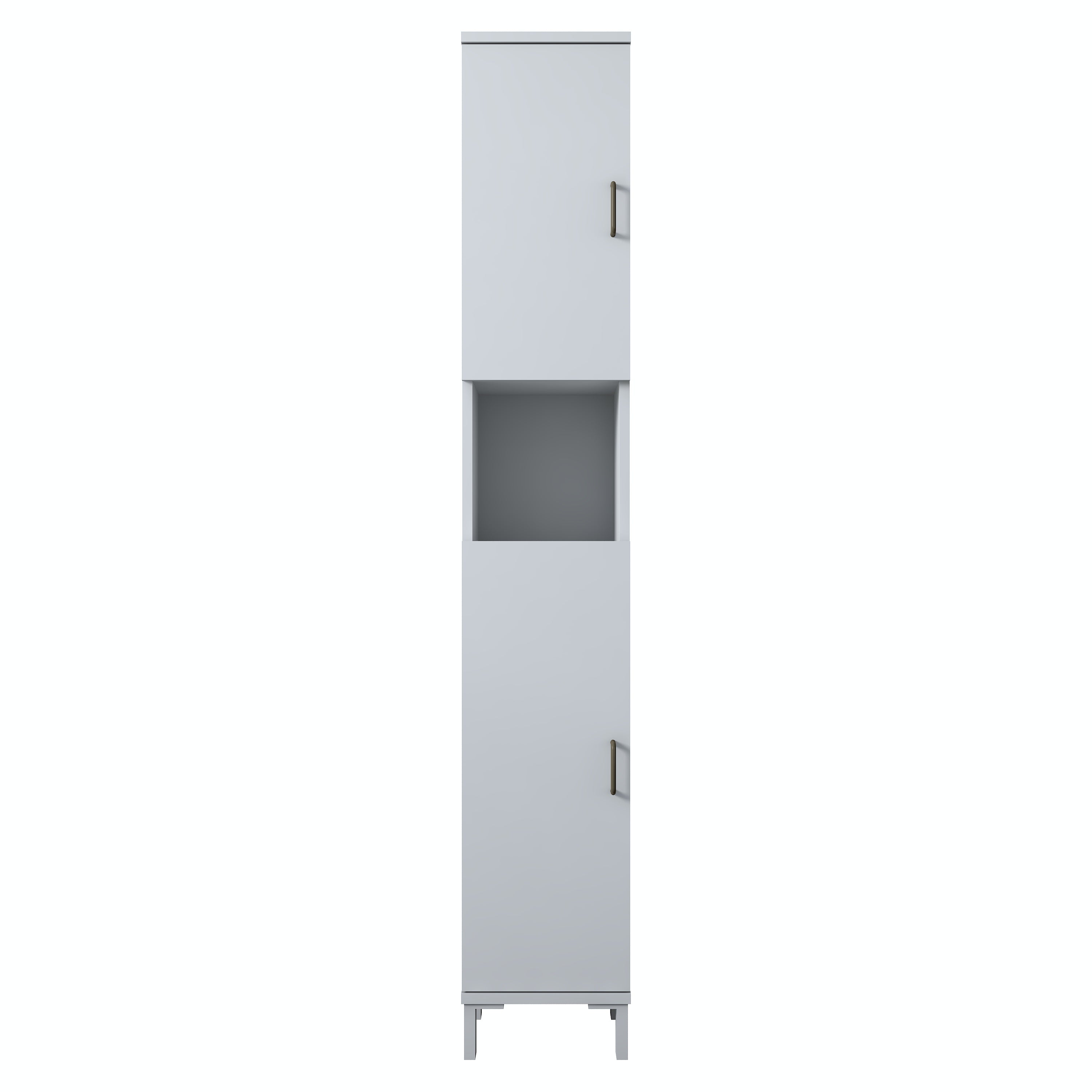 Rani KC113 Banyo Dolabı 2 Kapaklı 5 Raflı Çok Amaçlı Dolap Beyaz