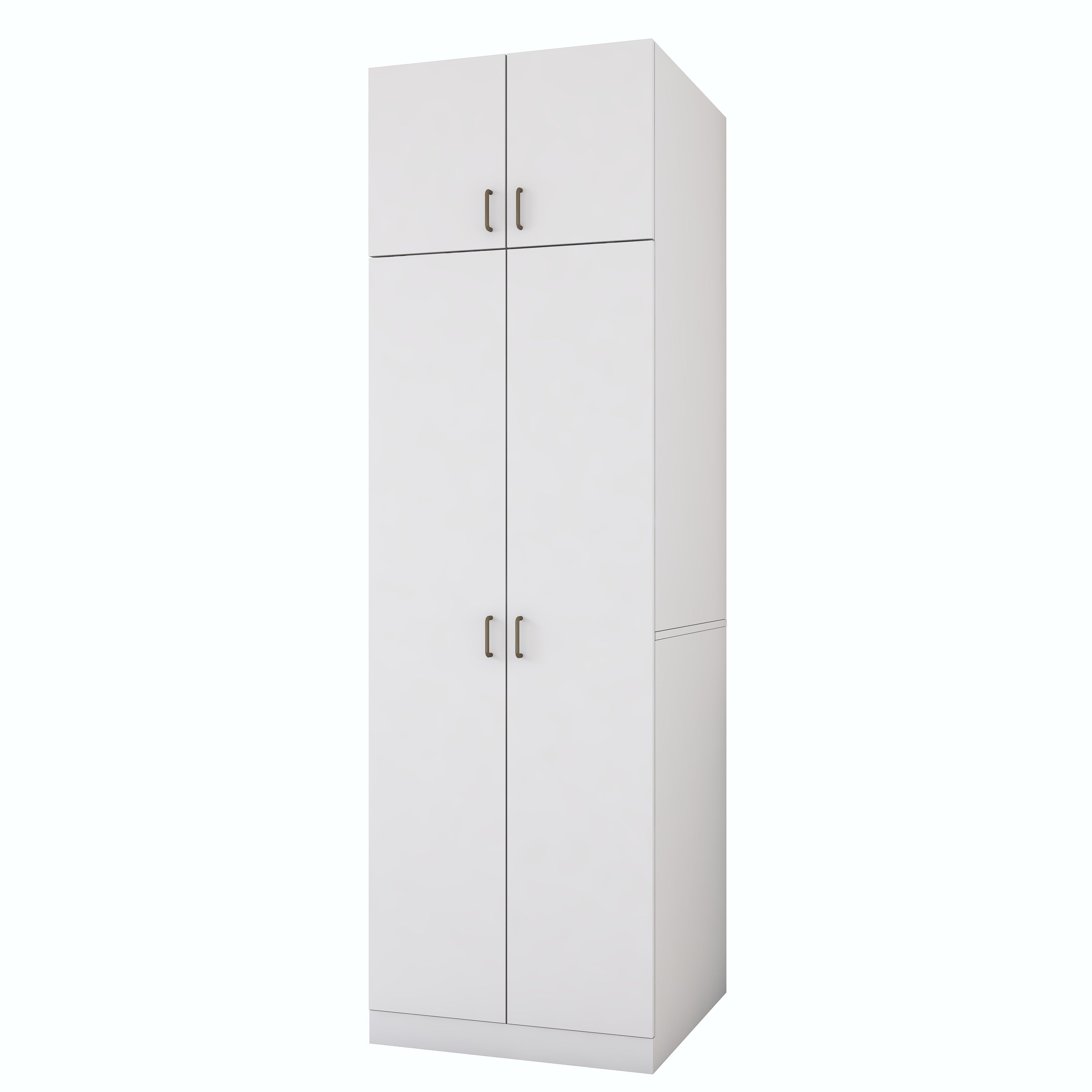 Rani KD144 Çamaşır Ve Kurutma Makinesi Dolabı Çekmeceli Raflı Banyo Dolabı Beyaz