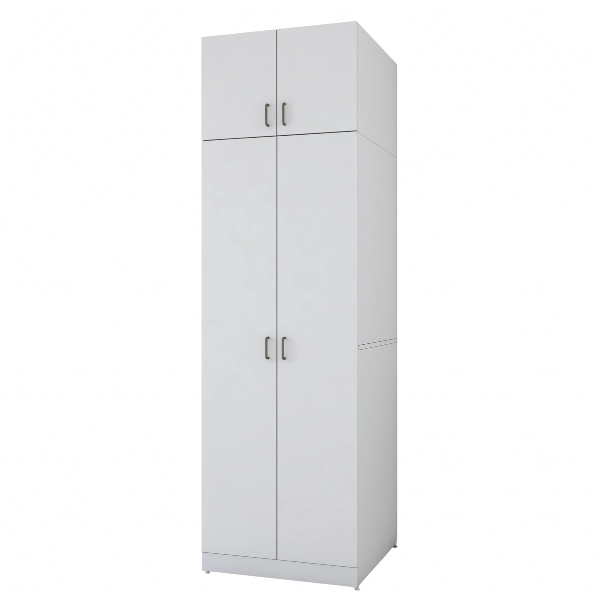 Rani KD144 Çamaşır Ve Kurutma Makinesi Dolabı 4 Kapaklı Çekmeceli Raflı Banyo Dolabı Beyaz