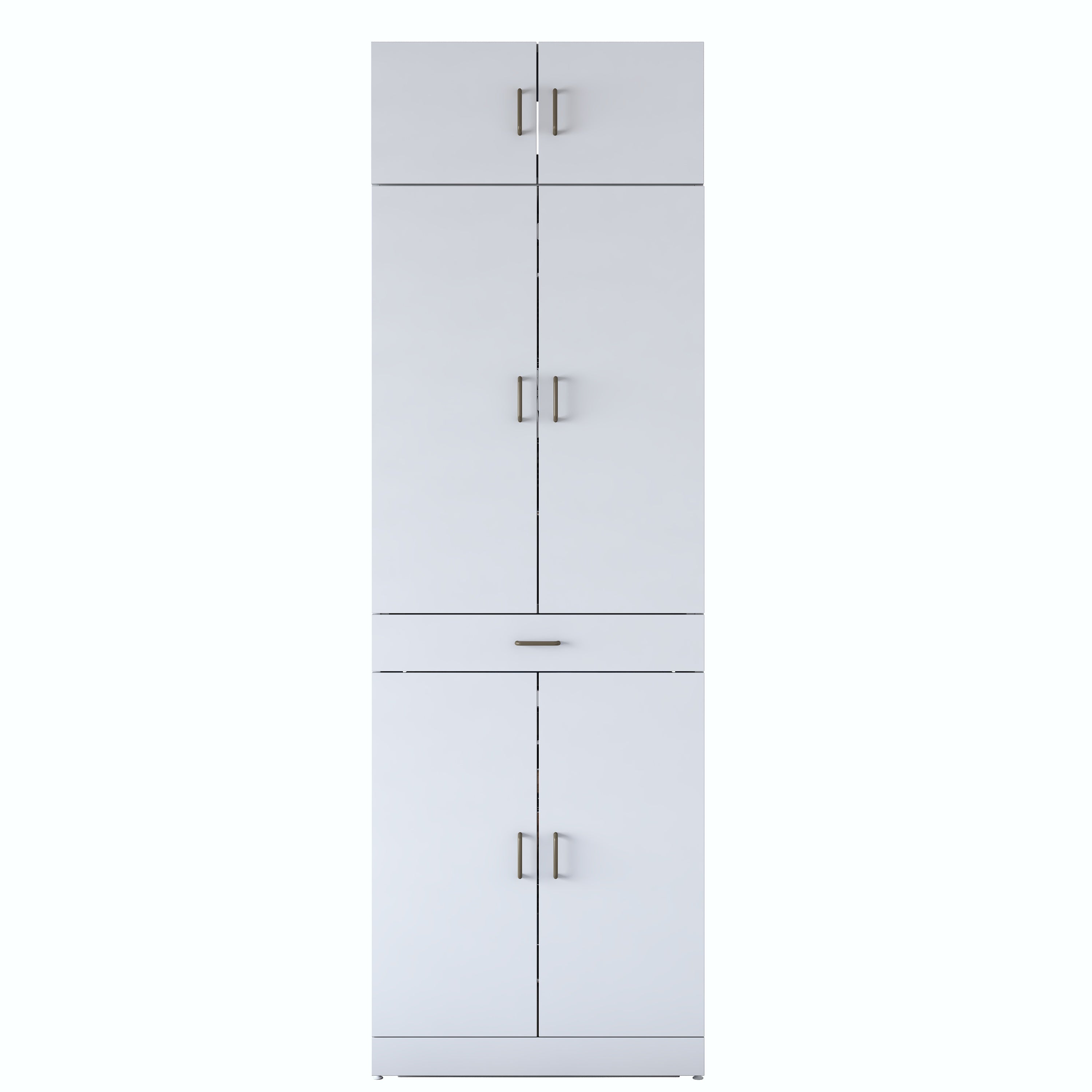 Rani KD143 Çamaşır Ve Kurutma Makinesi Dolabı Çekmeceli Raflı Banyo Dolabı Beyaz