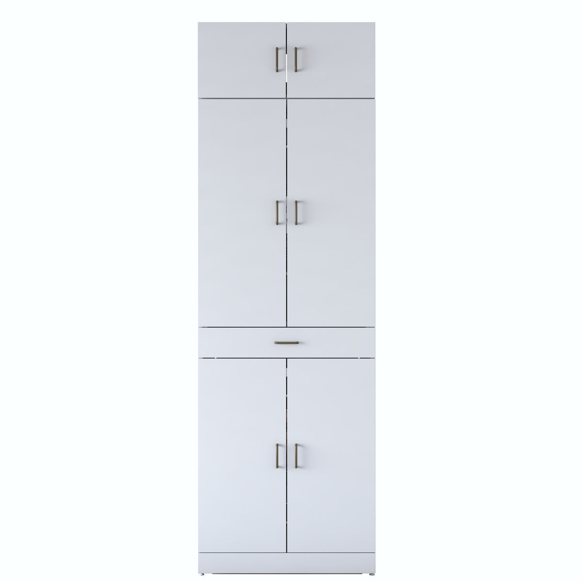 Rani KD143 Çamaşır Ve Kurutma Makinesi Dolabı Çekmeceli Raflı Banyo Dolabı Beyaz