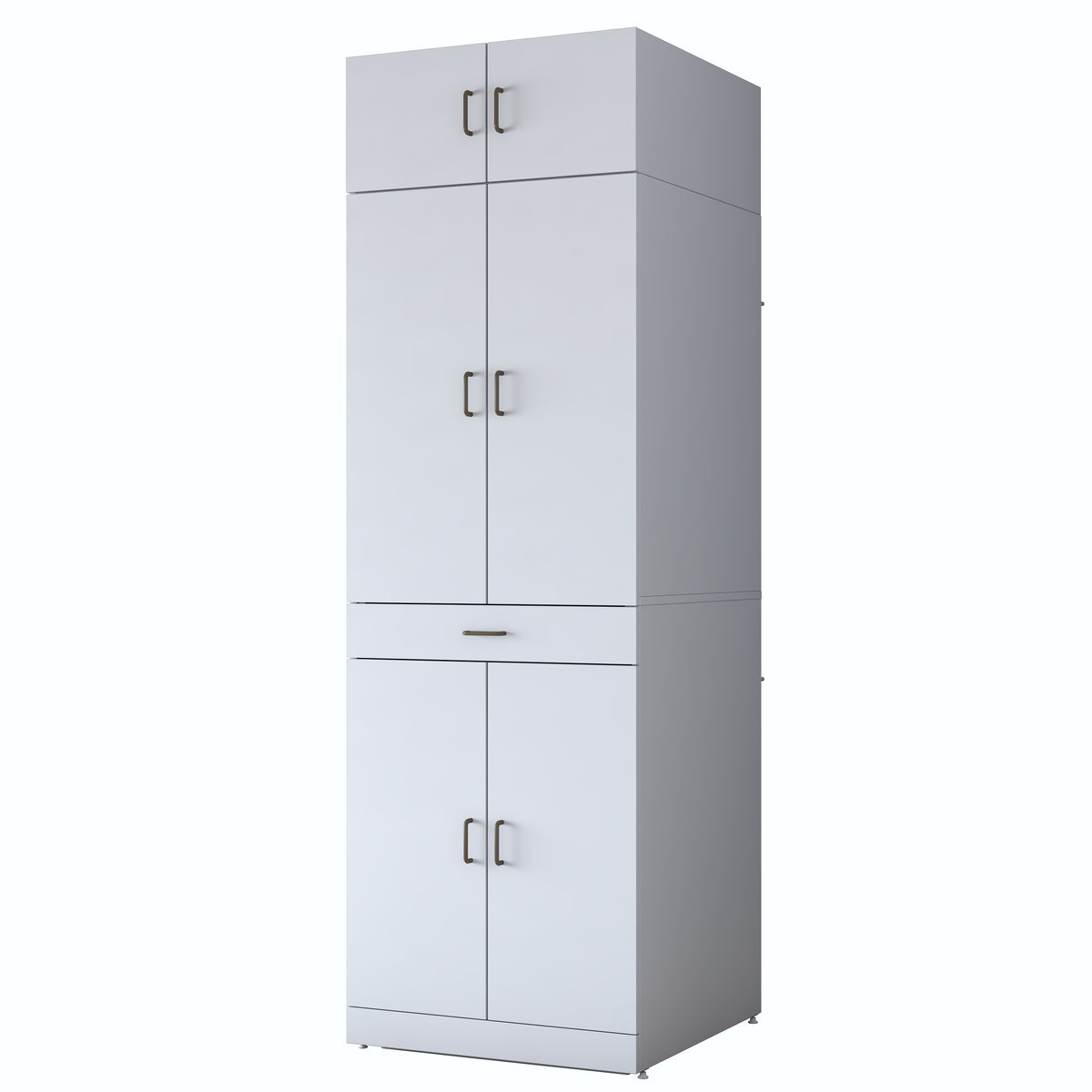 Rani KD143 Çamaşır Ve Kurutma Makinesi Dolabı Çekmeceli Raflı Banyo Dolabı Beyaz
