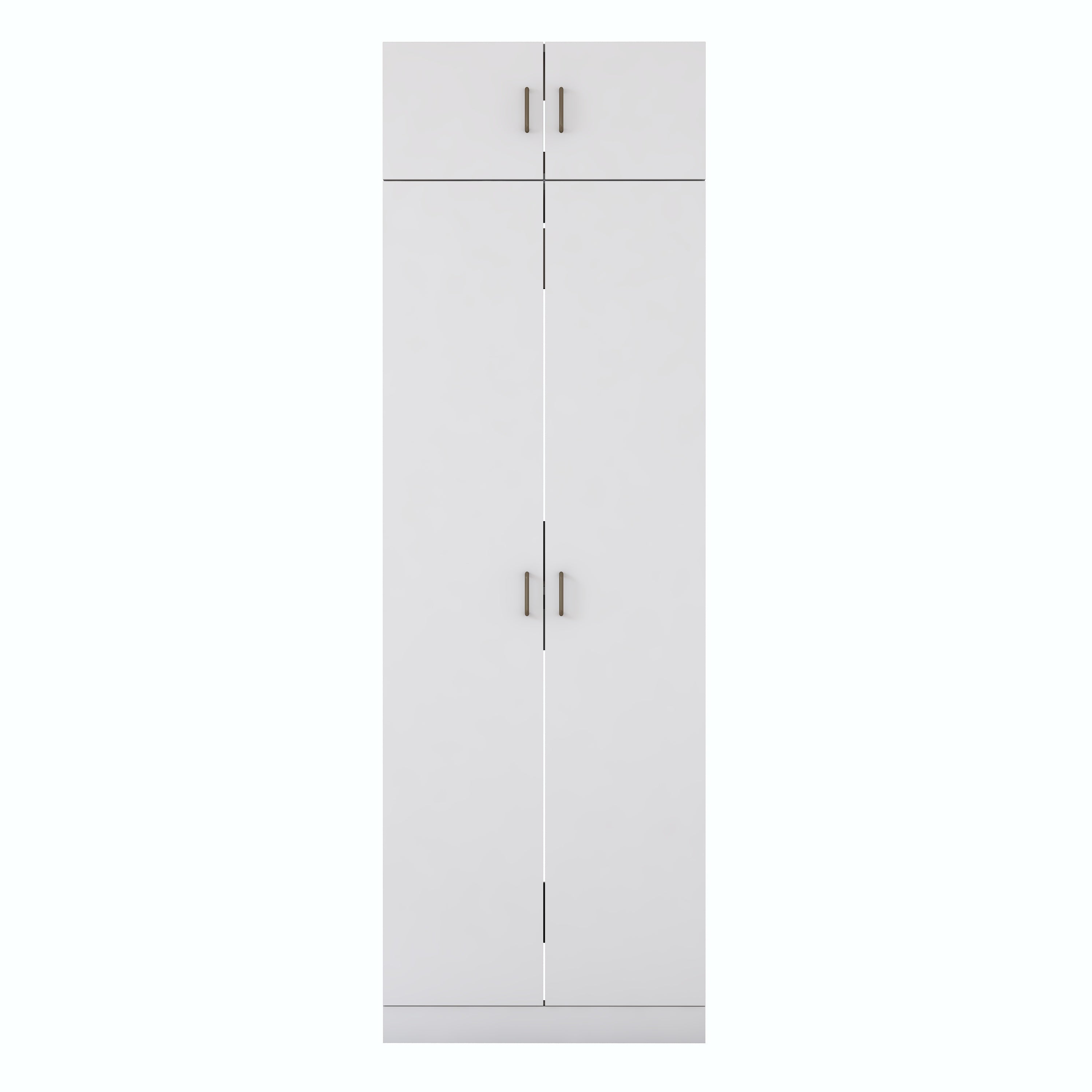 Rani KD141 Çamaşır Ve Kurutma Makinesi Dolabı 2 Kapaklı Çekmeceli Raflı Banyo Dolabı Beyaz