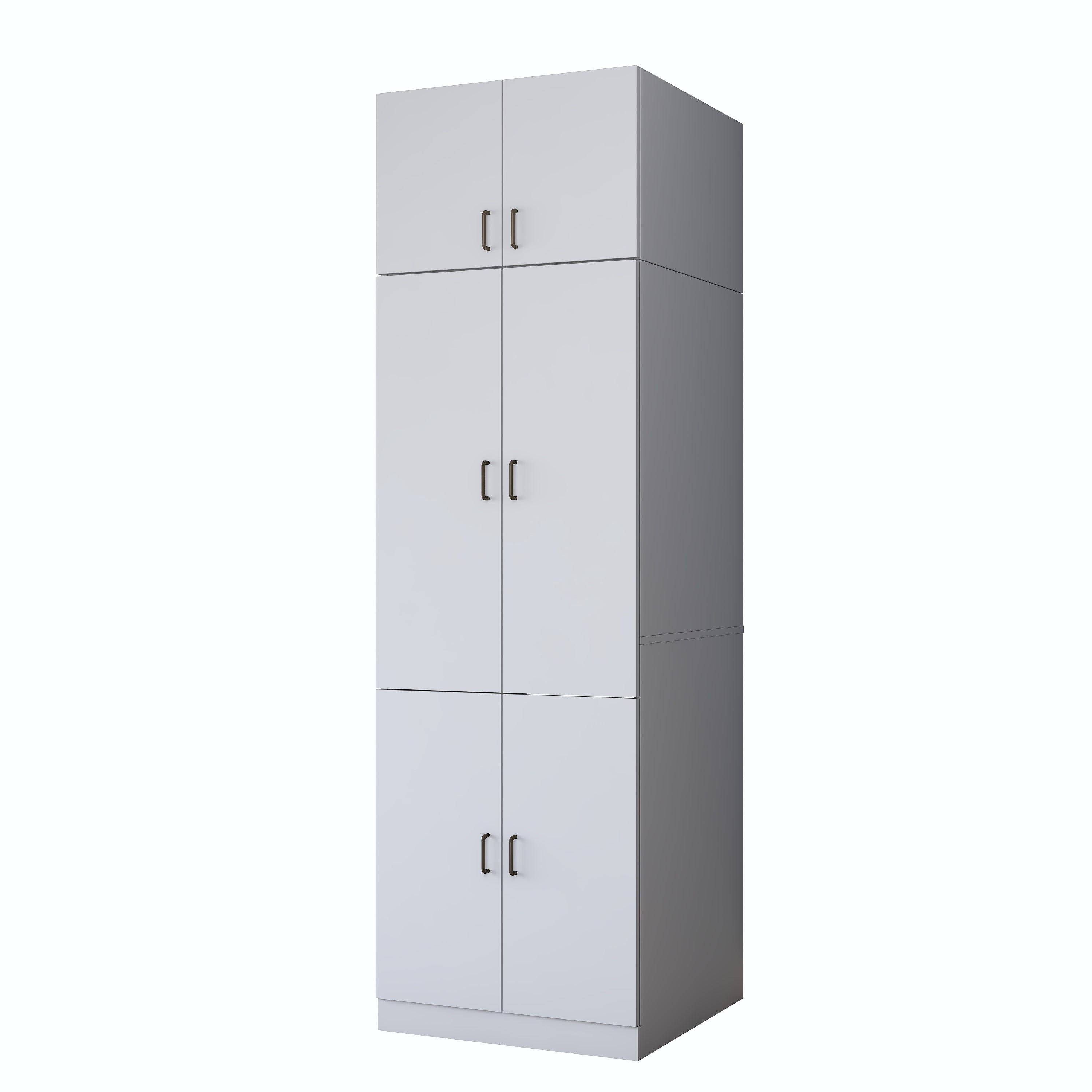 Rani KD145 Çamaşır Makinesi Dolabı 4 Kapaklı Çekmeceli Banyo Dolabı Beyaz
