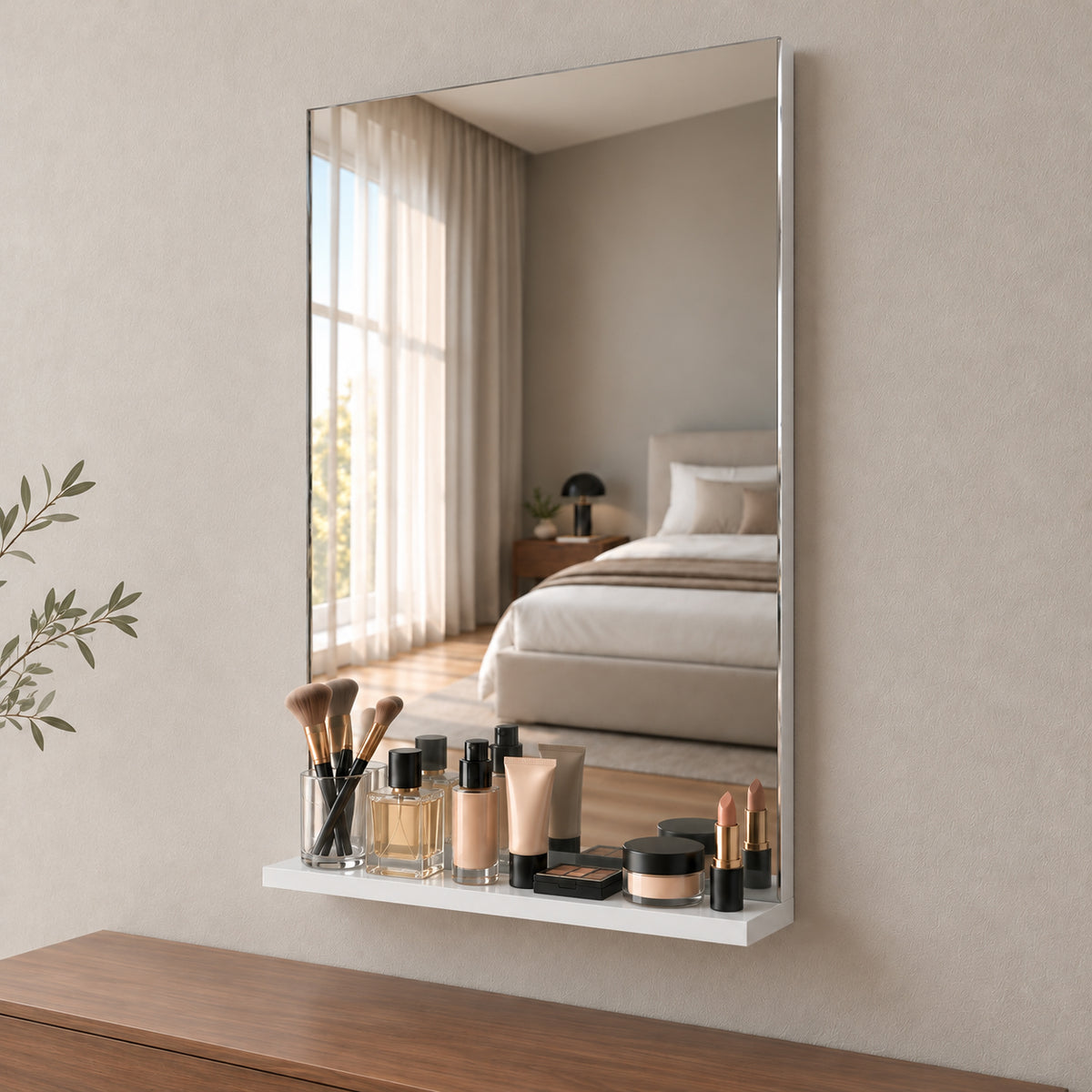 Rani EF118 Hollywood Kulis Makyaj Aynası Beyaz