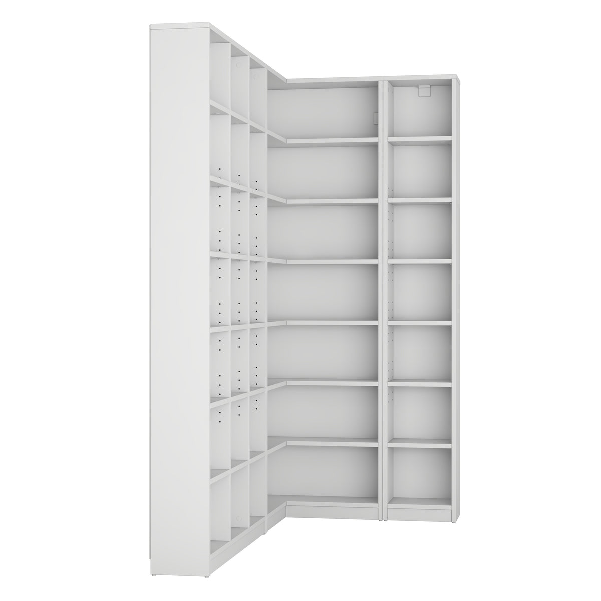 Rani HC149 Kitaplık 30 Raflı Çalışma Odası Kütüphane Modern Duvar Rafı Beyaz