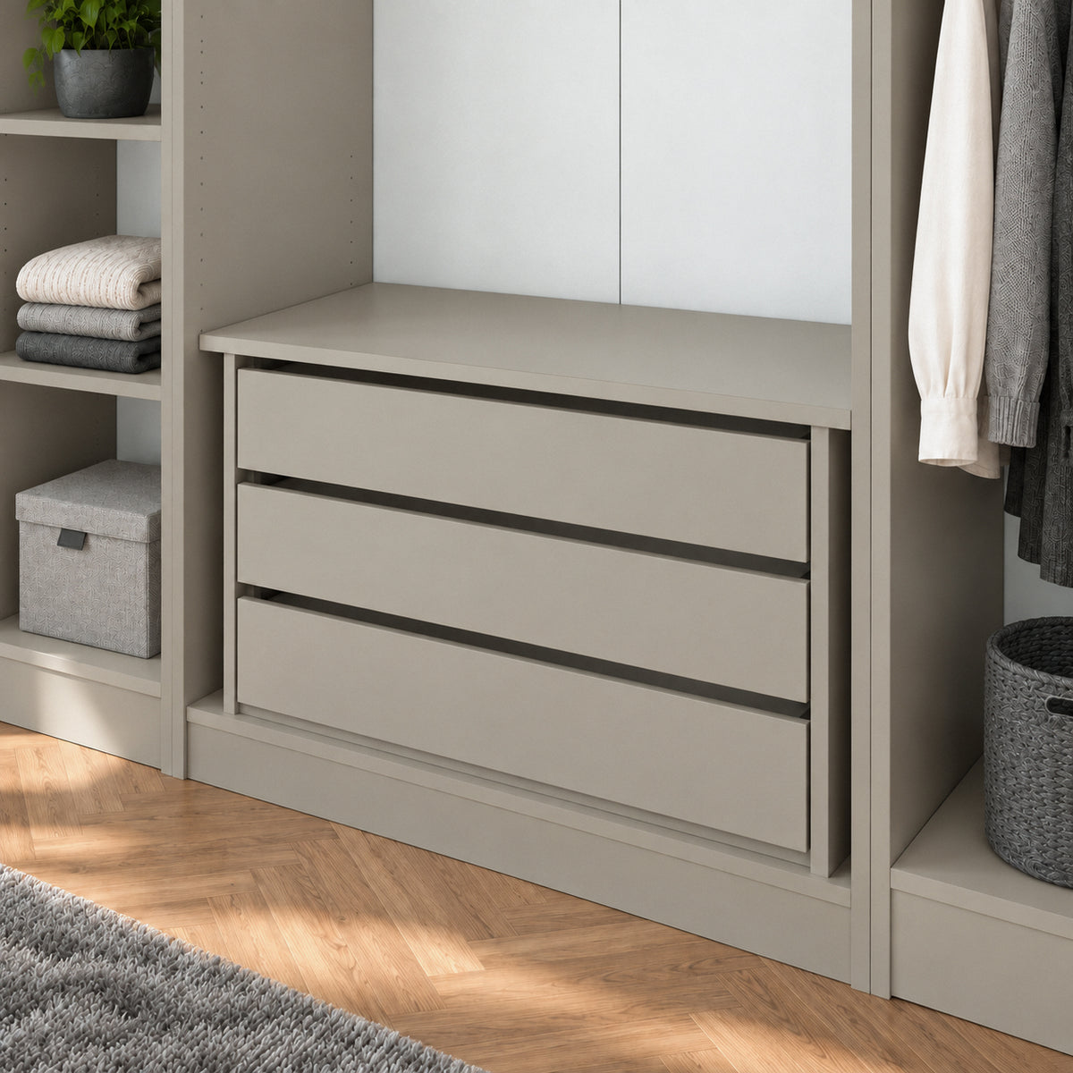 Rani BA255 Tamamlayıcı Dolap İçi Çekmece Modülü Kumtaşı