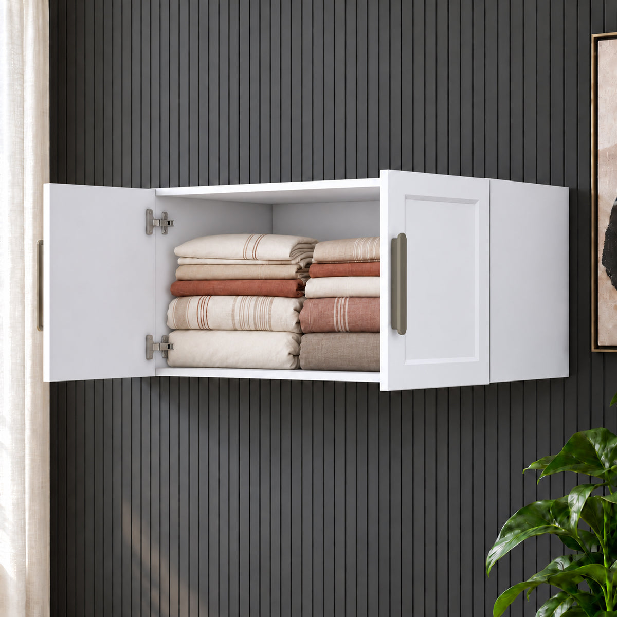 Rani BA417 Membran Kapaklı Gardırop Çok Amaçlı Üst Modül Beyaz
