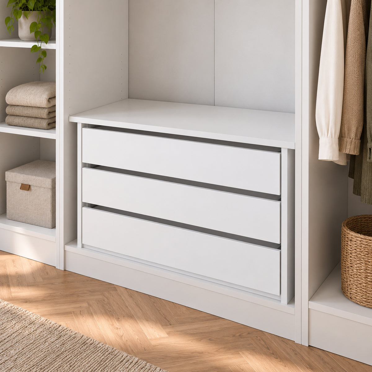 Rani BA255 Tamamlayıcı Dolap İçi Çekmece Modülü Beyaz
