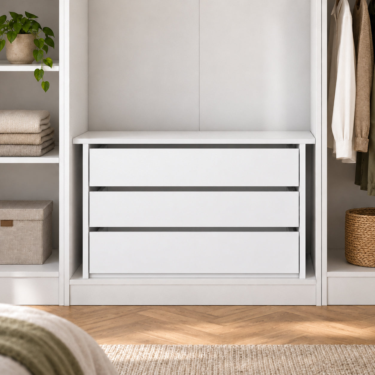 Rani BA255 Tamamlayıcı Dolap İçi Çekmece Modülü Beyaz