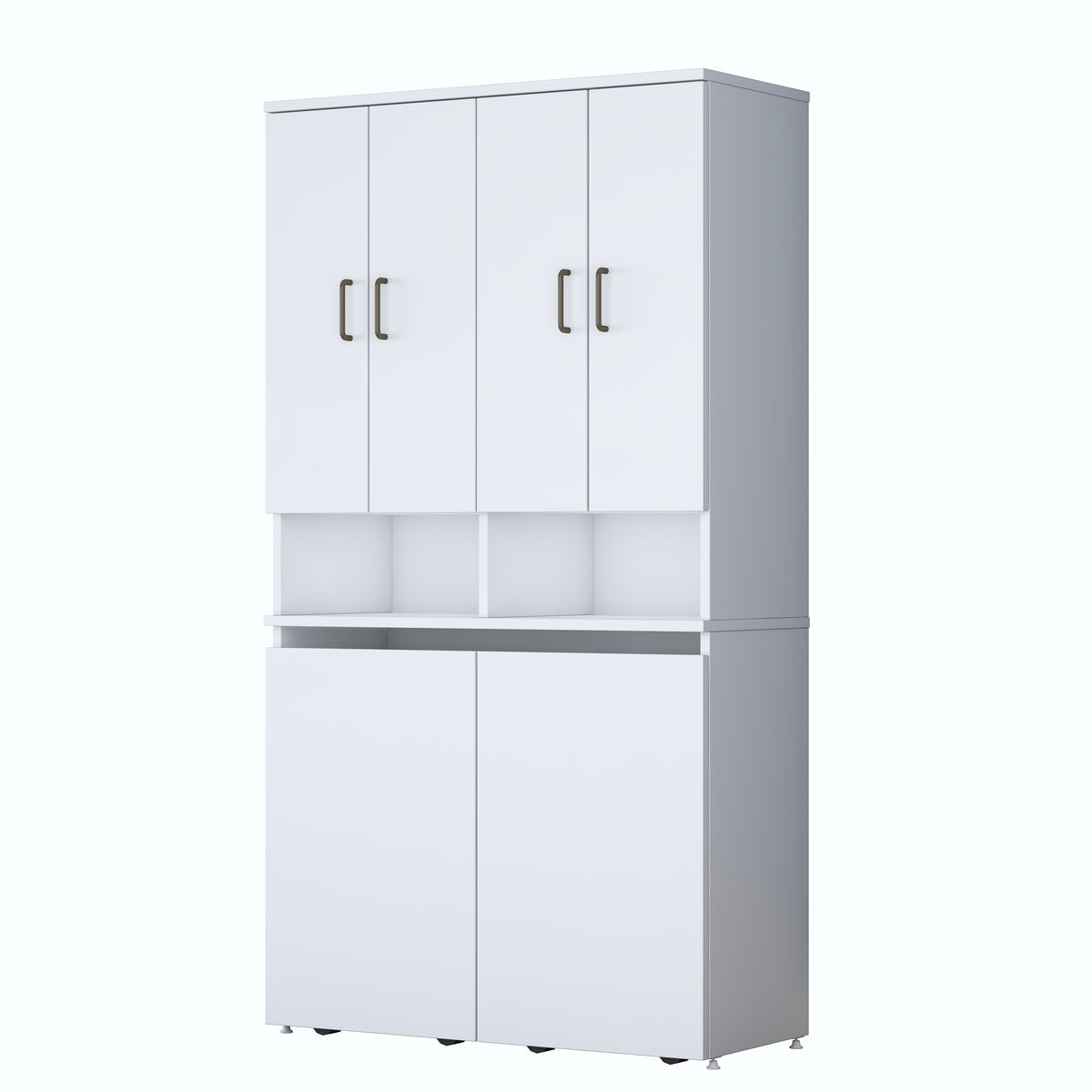 Rani KC123 Banyo Dolabı Raflı Çekmeceli Çamaşır Sepeti Bölmeli Çok Amaçlı Dolap Beyaz