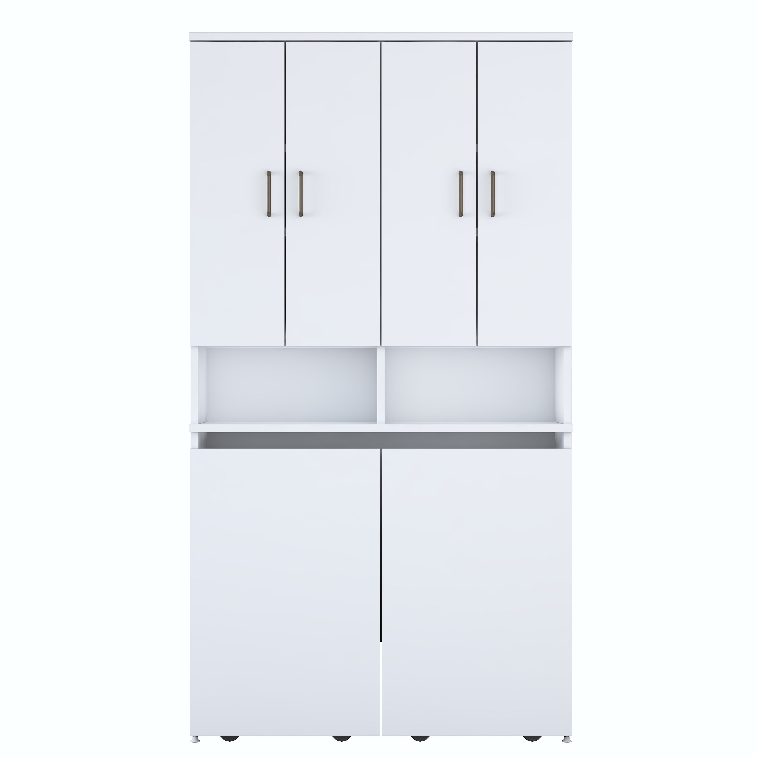 Rani KC123 Banyo Dolabı Raflı Çekmeceli Çamaşır Sepeti Bölmeli Çok Amaçlı Dolap Beyaz