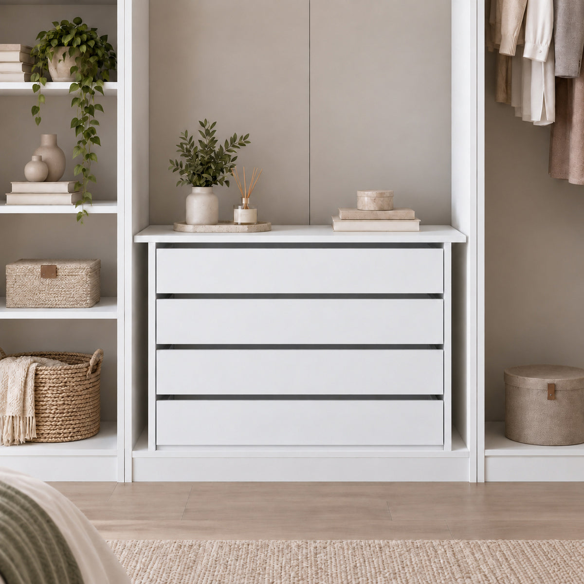 Rani BA256 Tamamlayıcı Dolap İçi Çekmece Modülü Beyaz