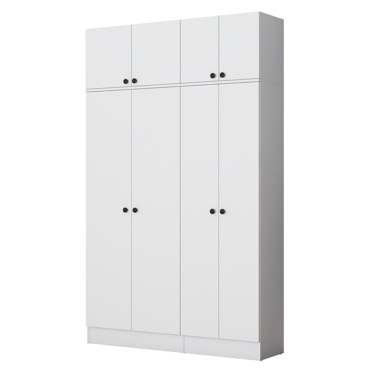 Rani EA168 Modern Portmanto 8 Kapaklı Raflı Askılı Ayakkabılık Vestiyer Beyaz