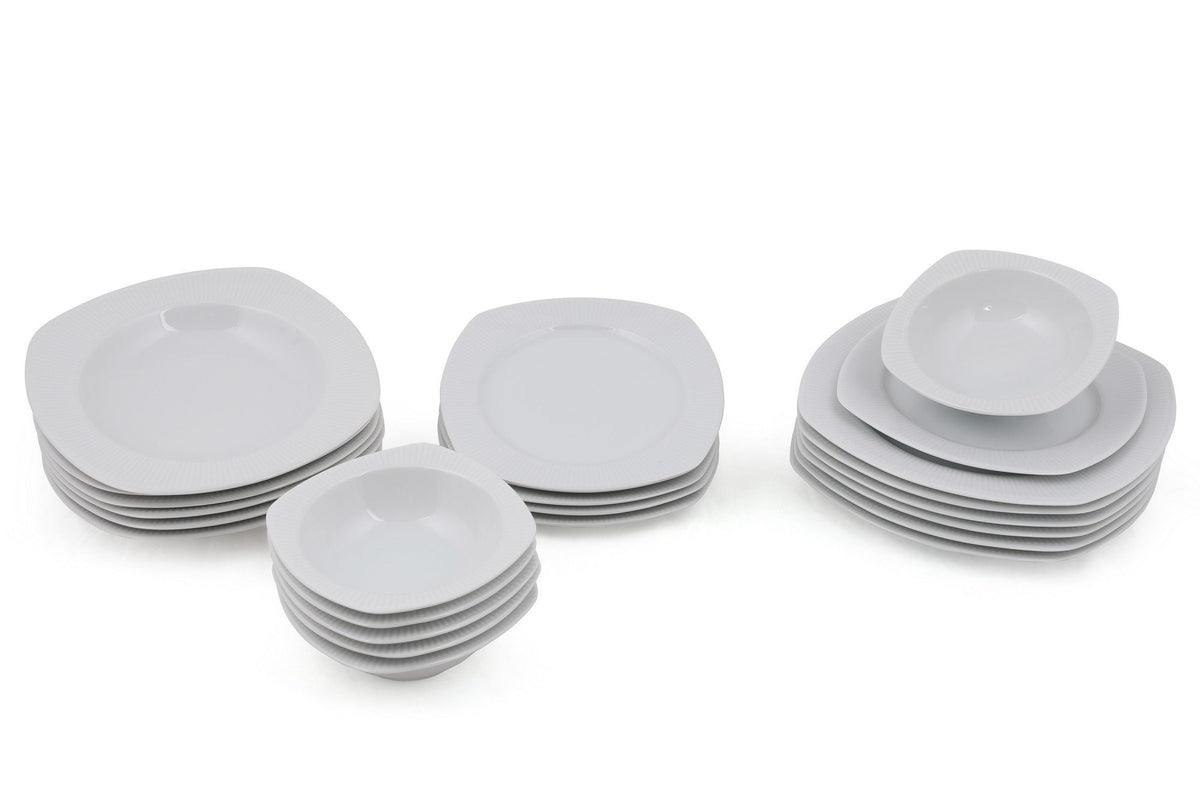 Rani Home Yemek Takımı (24 Parça) Kütahya Porselen Beyaz HE-6821