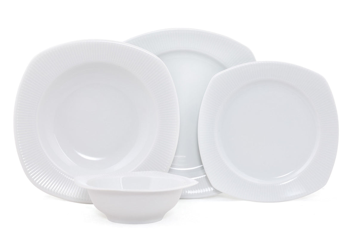 Rani Home Yemek Takımı (24 Parça) Kütahya Porselen Beyaz HE-6821