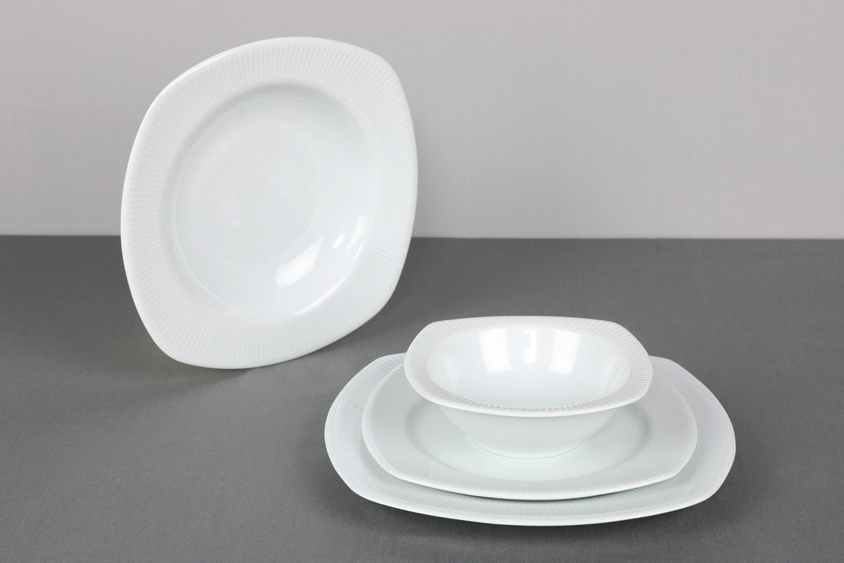 Rani Home Yemek Takımı (24 Parça) Kütahya Porselen Beyaz HE-6821
