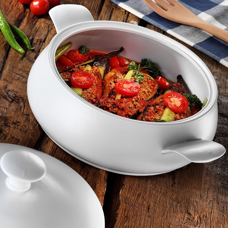 Rani Home Porselen Tencere Beyaz GA-6819