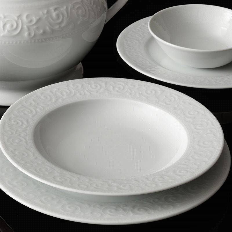 Rani Home Yemek Takımı (24 Parça) Kütahya Porselen Beyaz HE-6822