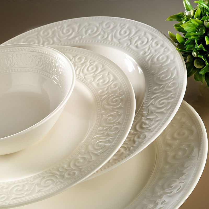 Rani Home Yemek Takımı (24 Parça) Kütahya Porselen Beyaz HE-6822