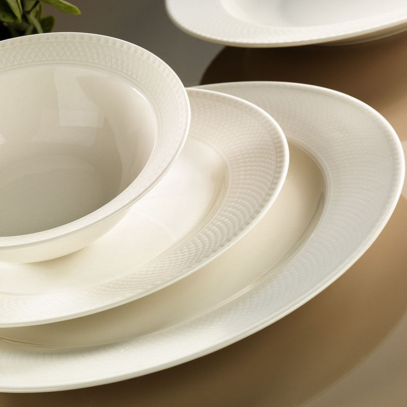 Rani Home Yemek Takımı (24 Parça) Kütahya Porselen Beyaz HE-6823